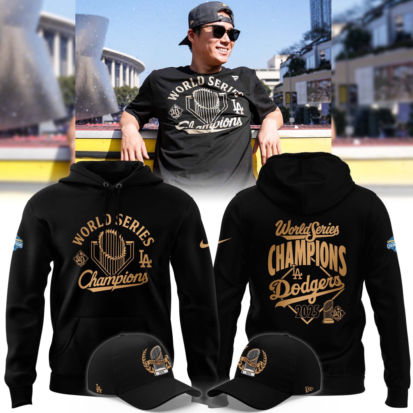 LA Dodgers “ 2025 World Series Champions Limited Edition Combo Hoodie