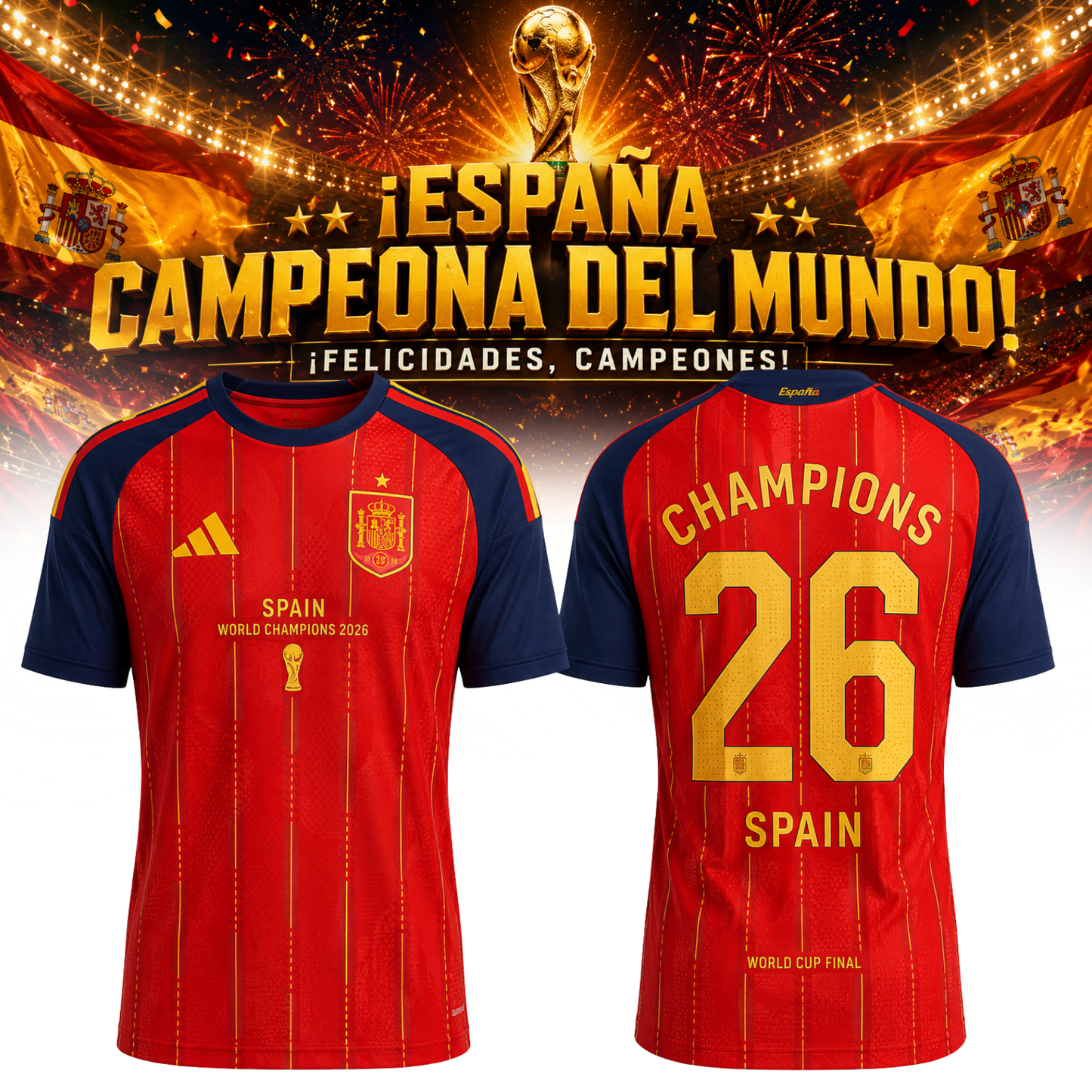 SPAIN “WORLD CHAMPIONS 2026” – JERSEY