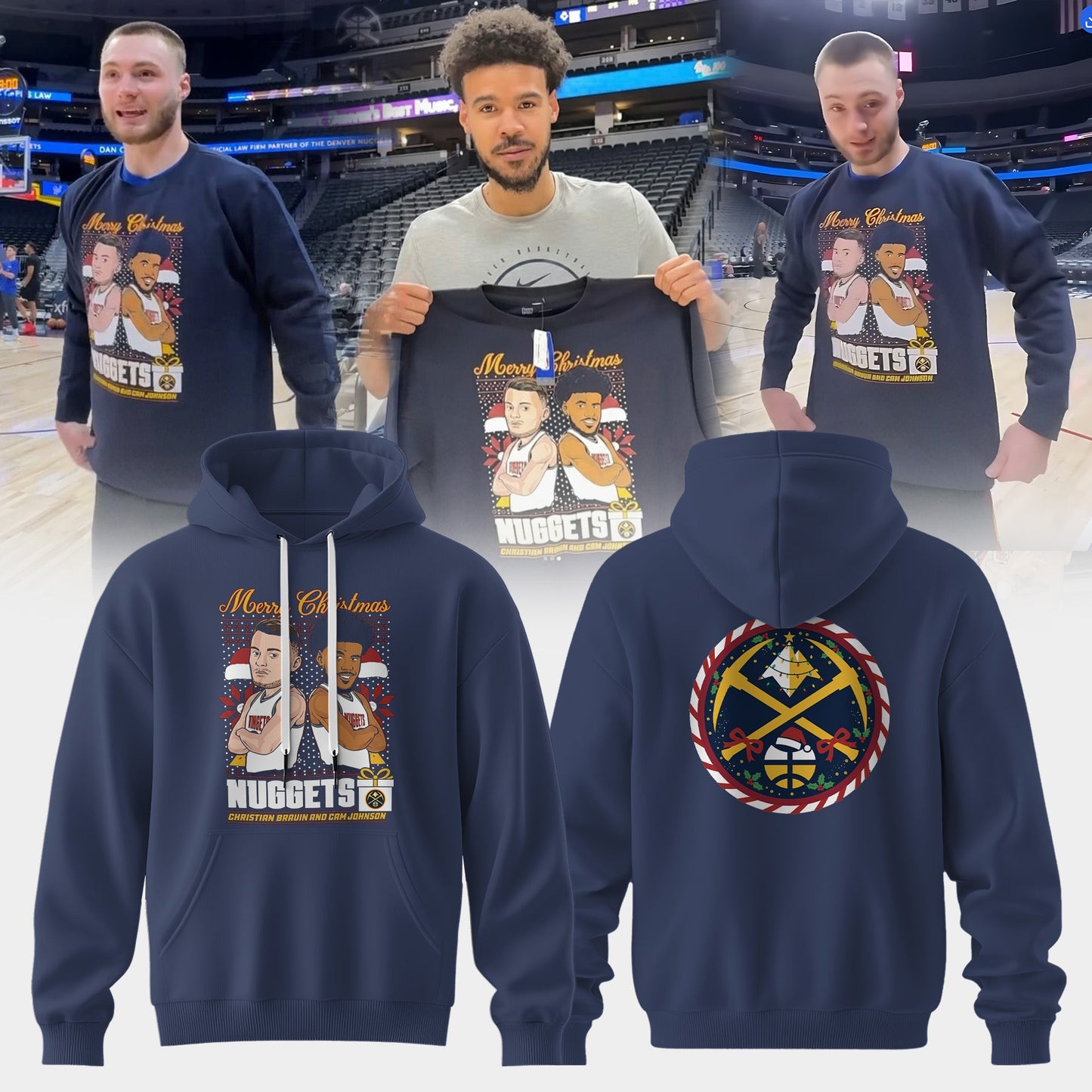 Denver Nuggets Christmas Hoodie “ A Must-Have for Nuggets Fans