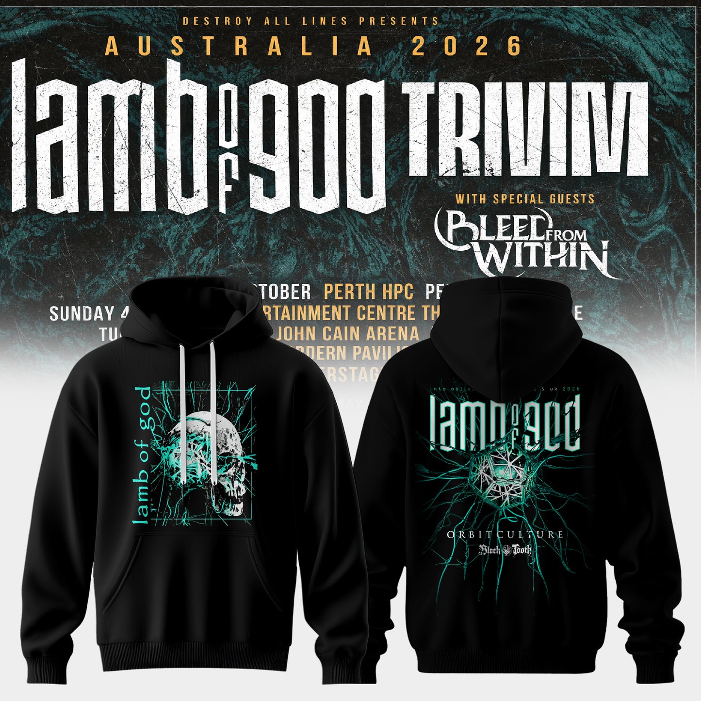 LAMB OF GOD x TRIVIUM – AUSTRALIA 2026 COLLECTION HOODIE