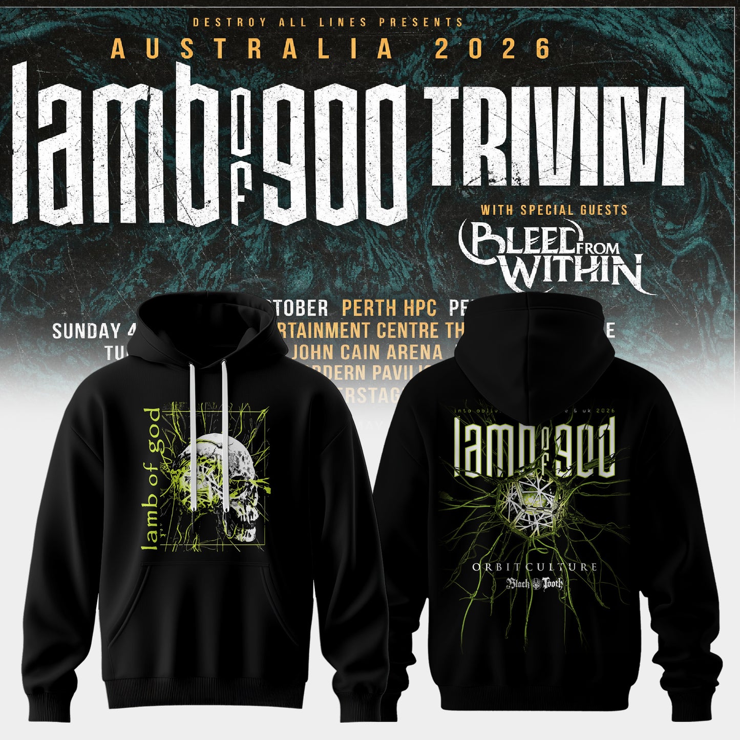 LAMB OF GOD x TRIVIUM – AUSTRALIA 2026 COLLECTION HOODIE