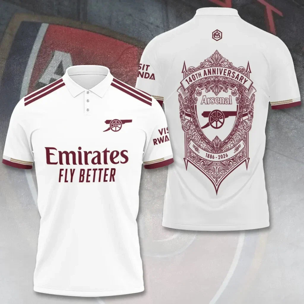 Arsenal FC 140th Anniversary 3D Apparel Polo