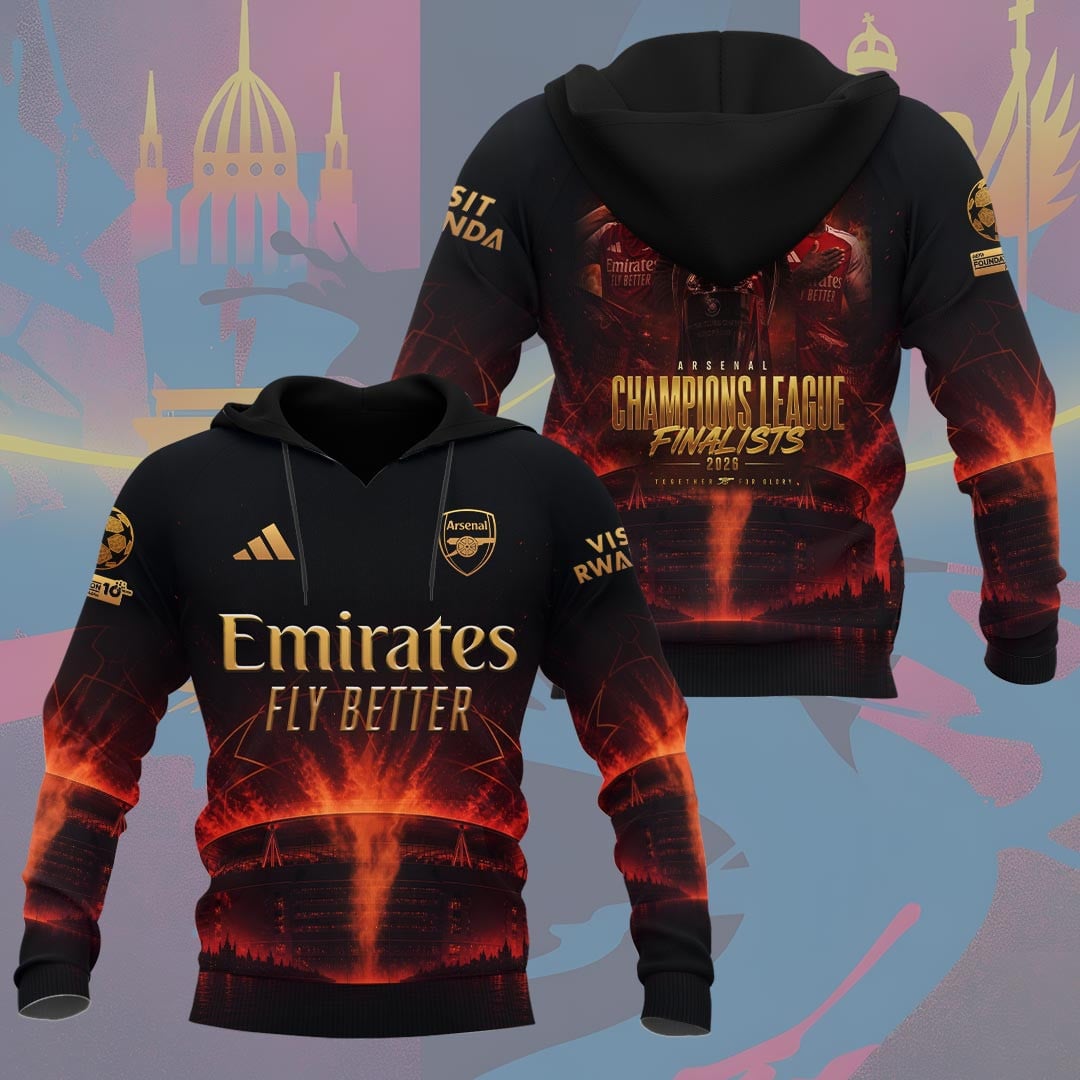 Arsenal F.C Champions League Final 2026 3D Apparel Hoodie