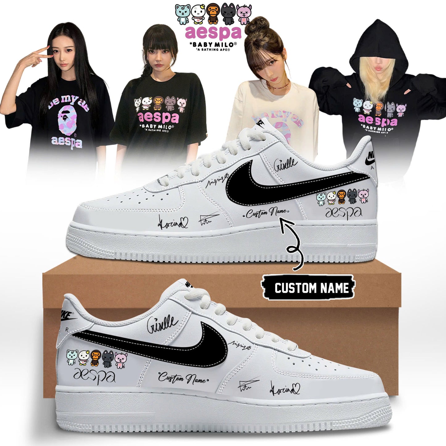 Aespa x BAPE Limited Edition Signature – Shoes