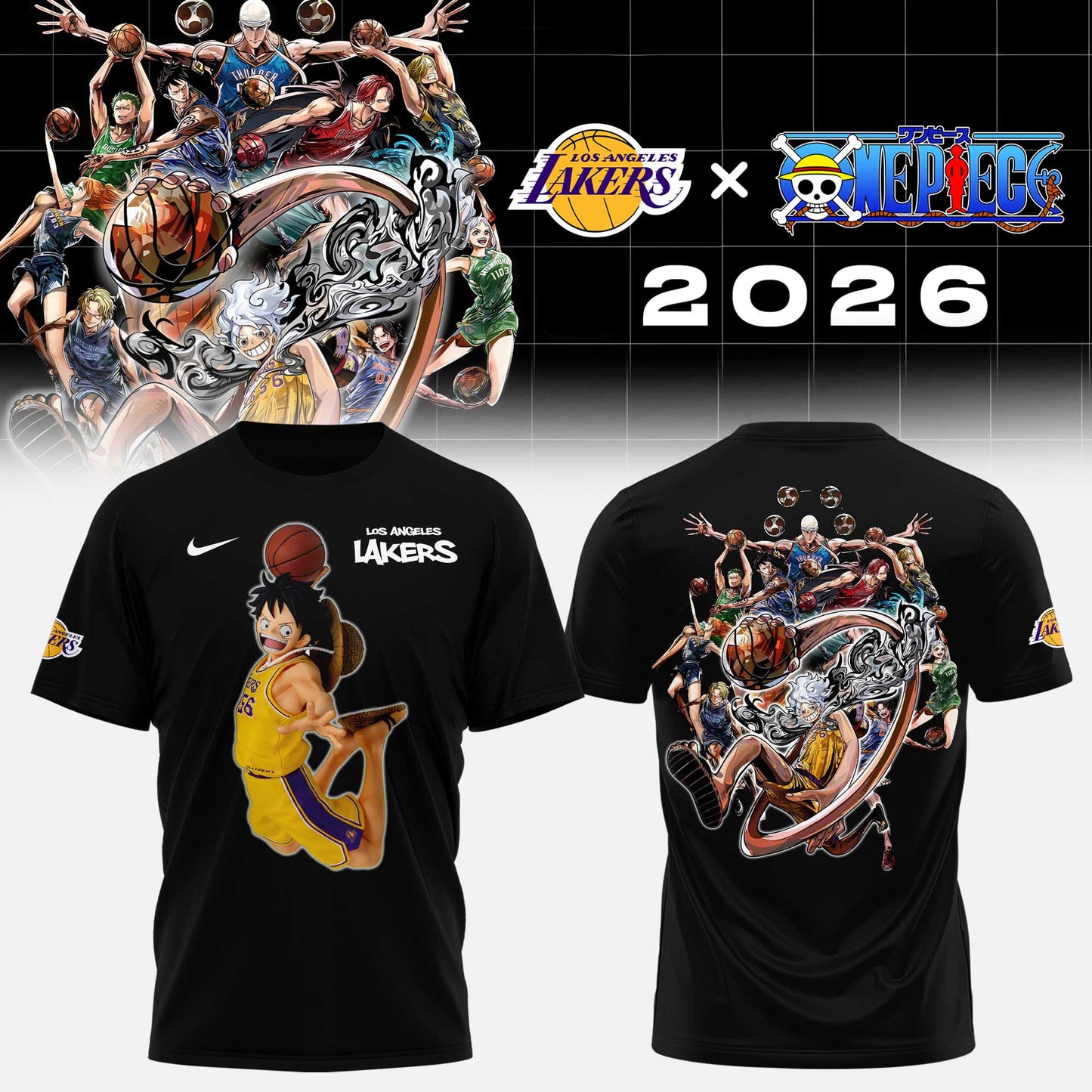 Los Angeles Lakers x One Piece 2026 Uniform