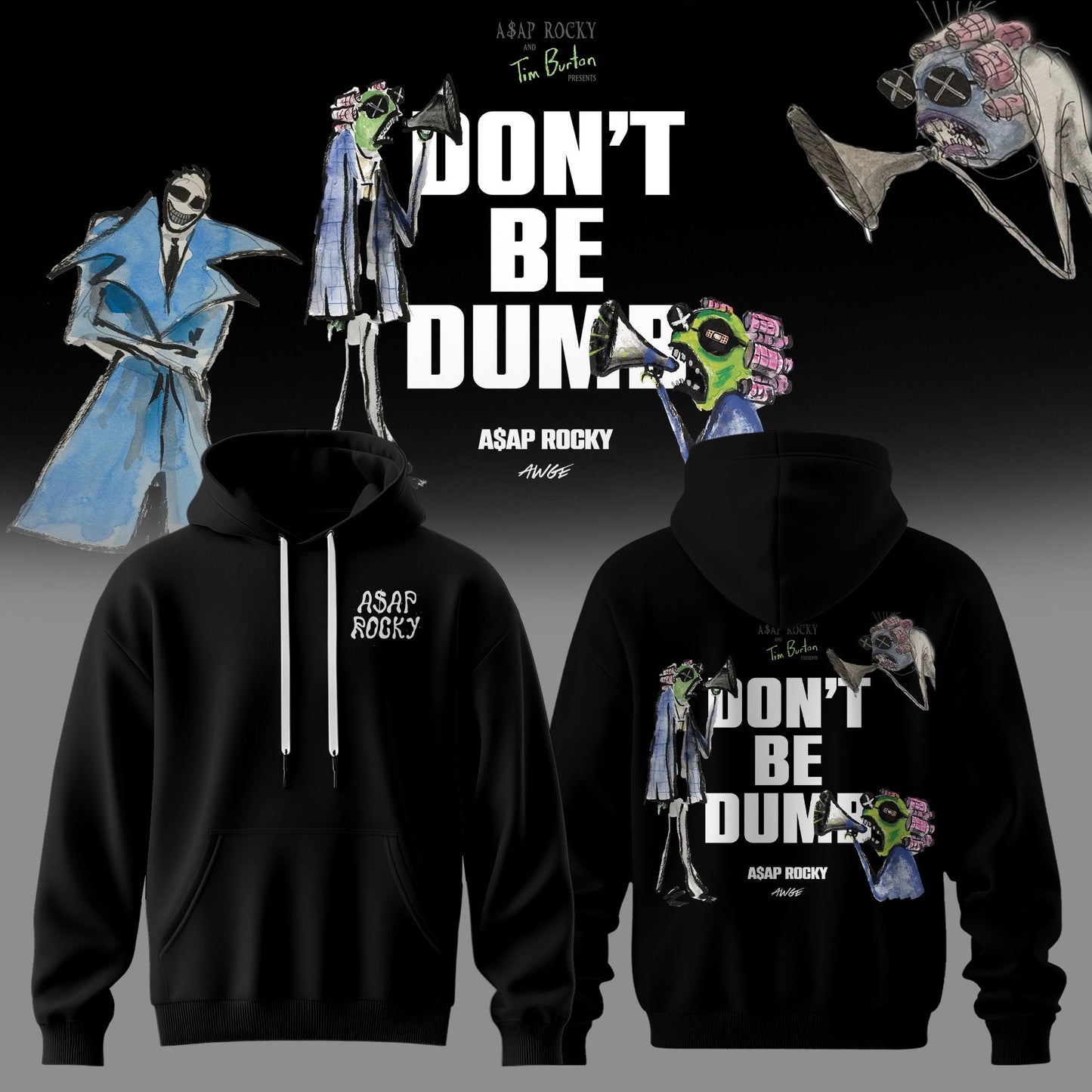 A$AP Rocky DON™T BE DUMB New Album Combo Hoodie