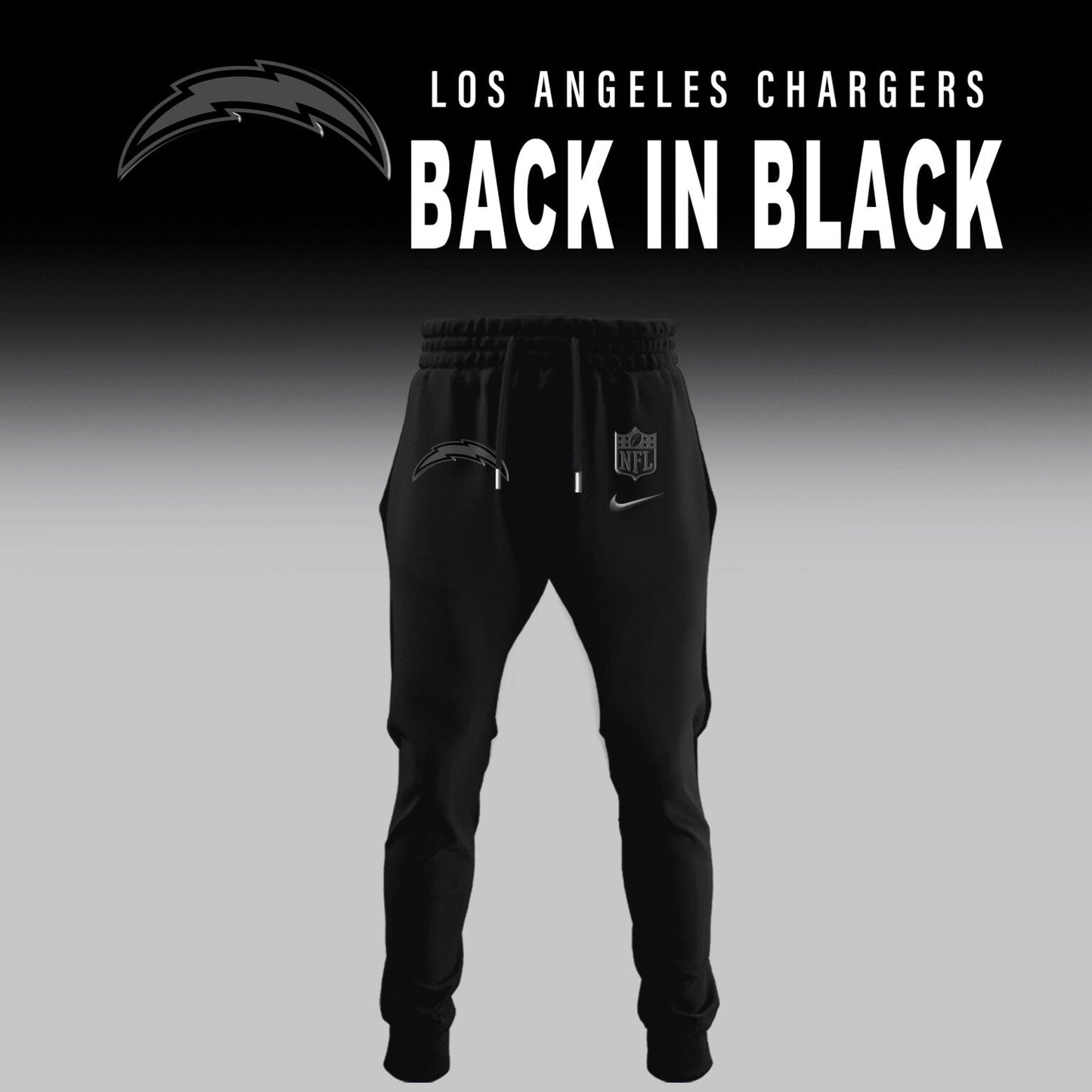 Los Angeles Chargers 2025 Back In Black Limited Combo TShirt
