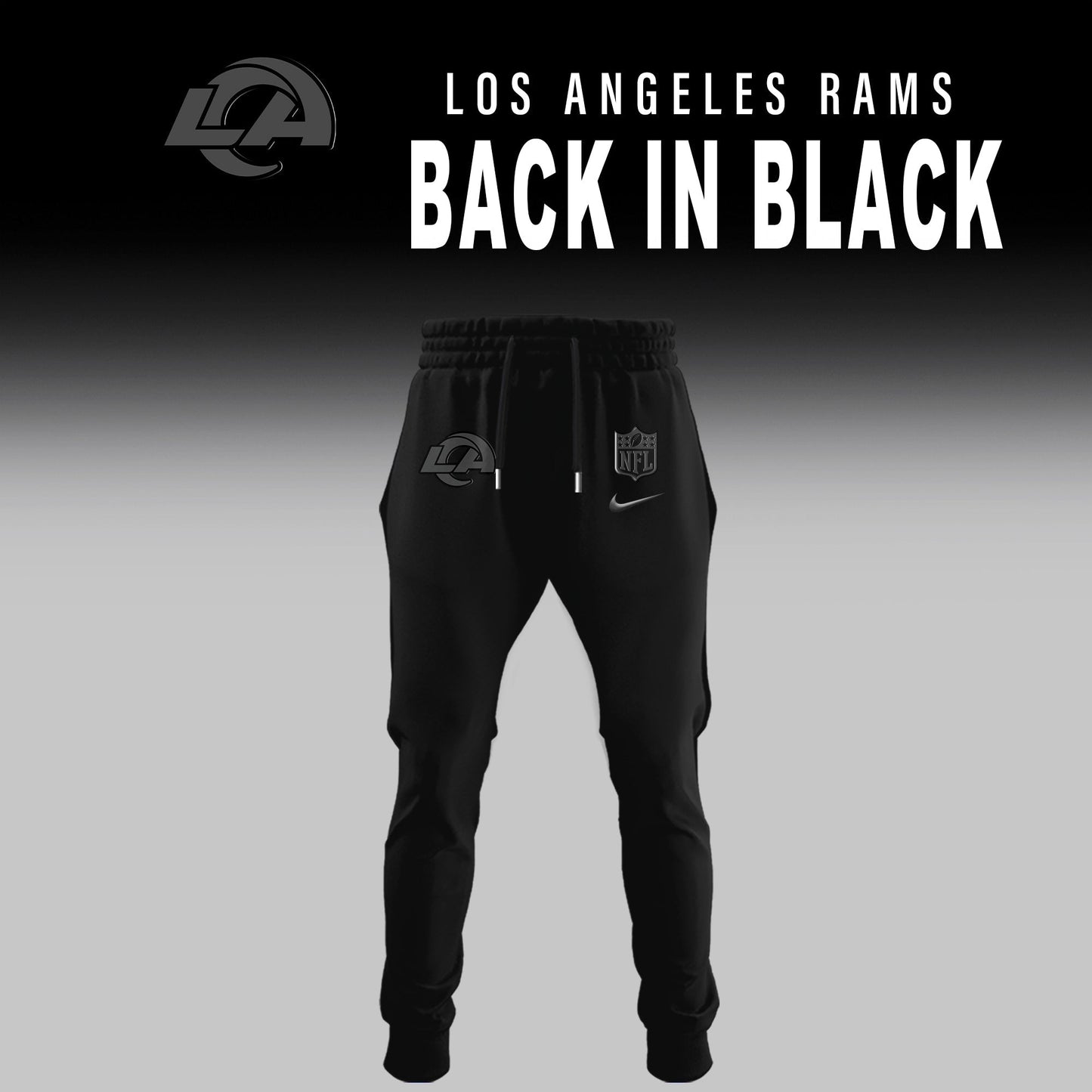 Los Angeles Rams 2025 Back In Black Limited Edition Combo TShirt