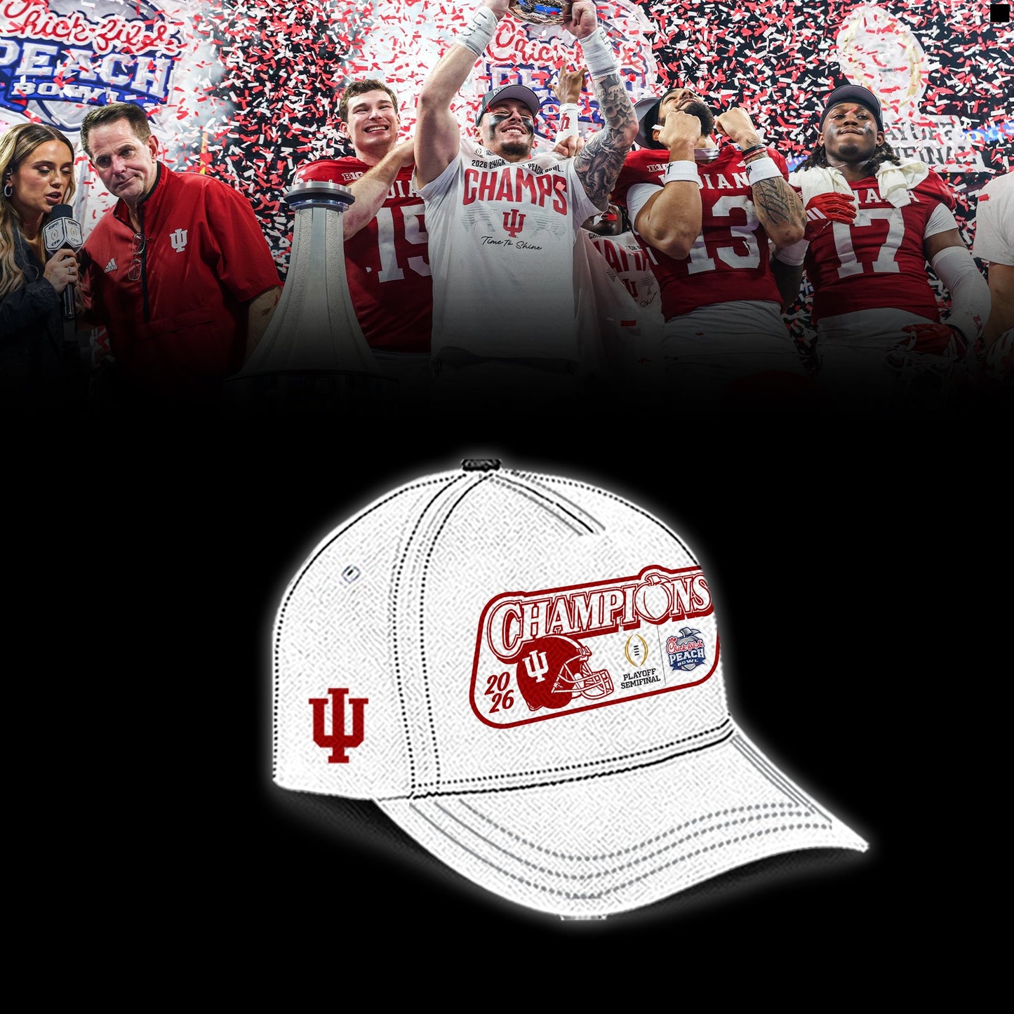 Indiana Hoosiers 2026 Peach Bowl Champions Limited Hoodie