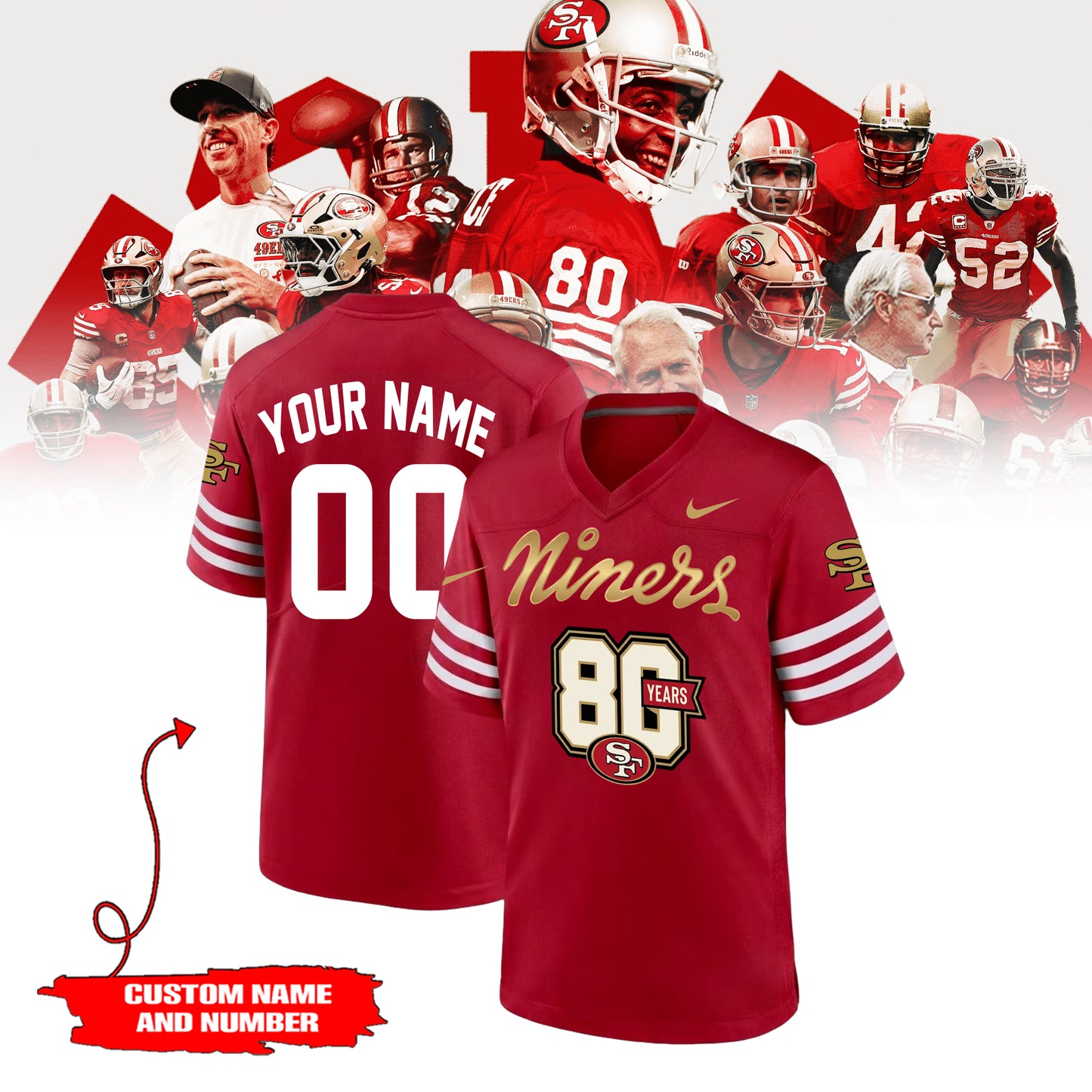 Limited Edition San Francisco 49ers 80th Anniversary Jersey