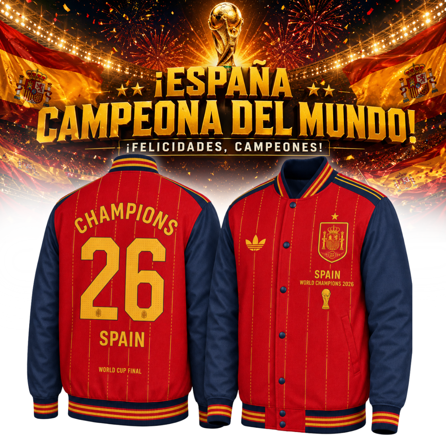 España Campeona del Mundial 2026 – Bomber Edición Limitada
