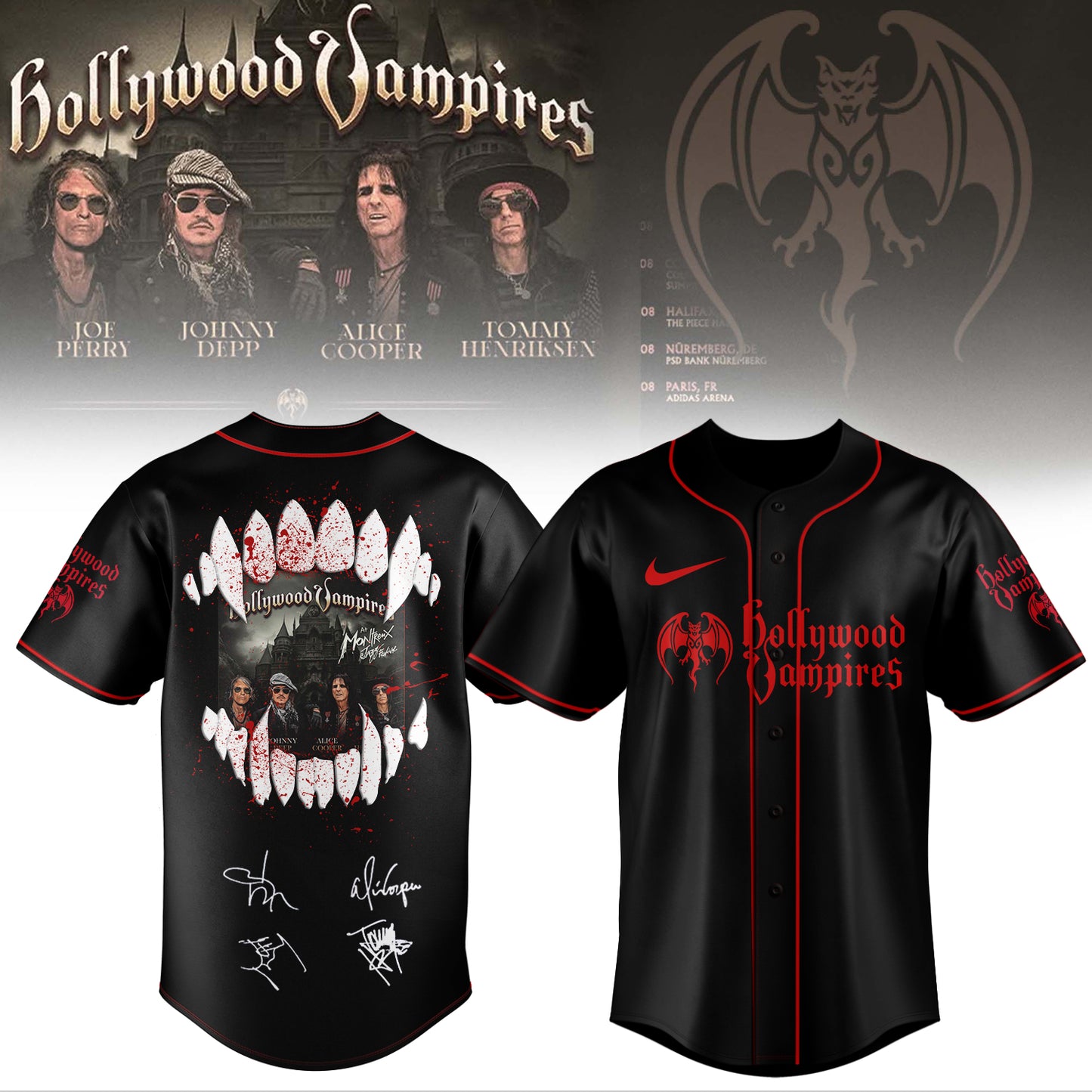 Hollywood Vampires World Tour 2026 Signed – Jersey