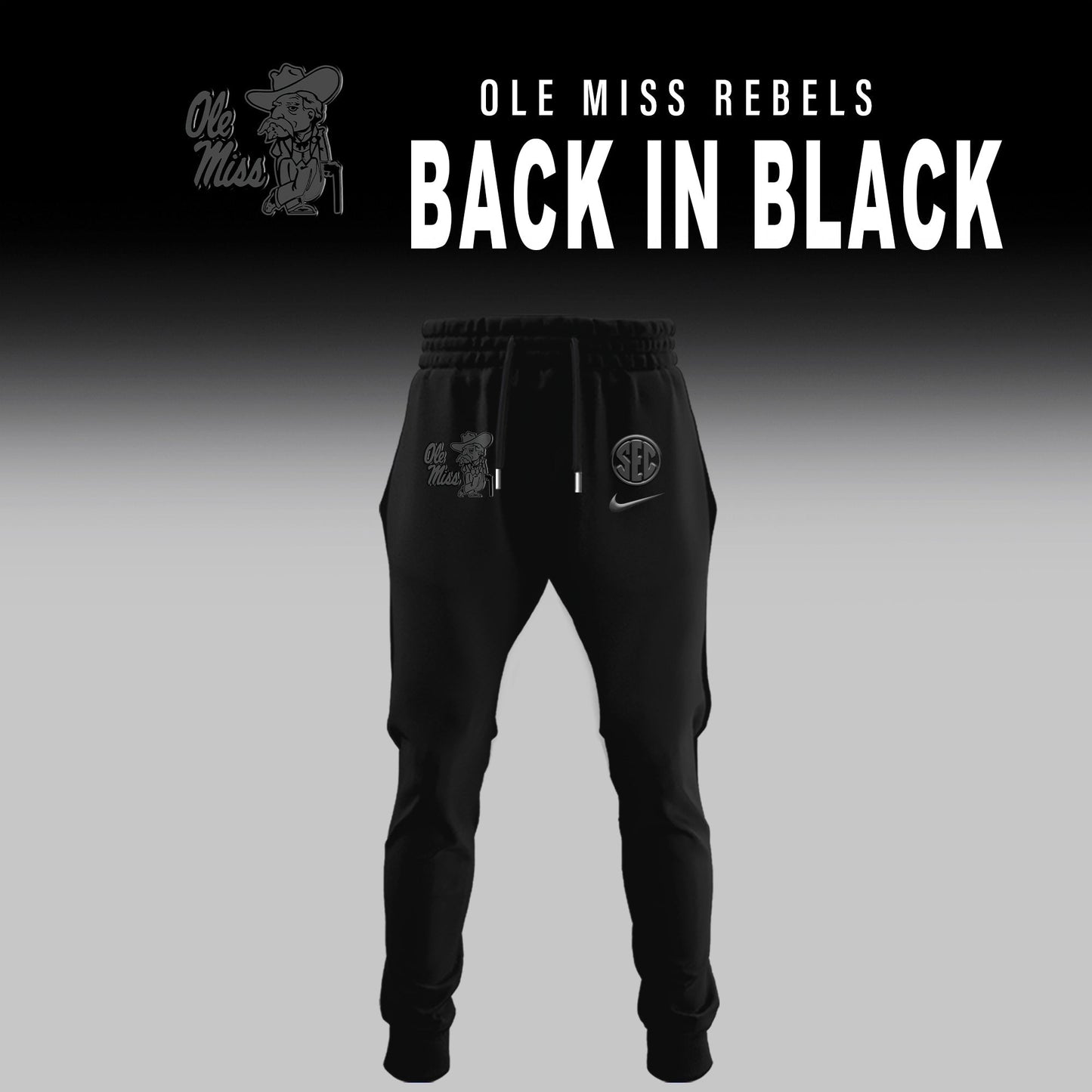 Ole Miss Football Back In Black Limited Edition Combo T-shirt