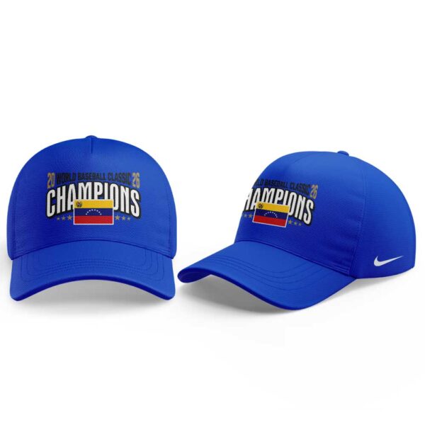 Team Beisbol Venezuela 2026 World Baseball Classic Champions Signature Blue Shirt