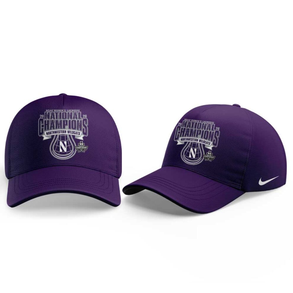 Northwestern Wildcats Women’s Lacrosse 2026 National Champions Limited Hoodie White V2