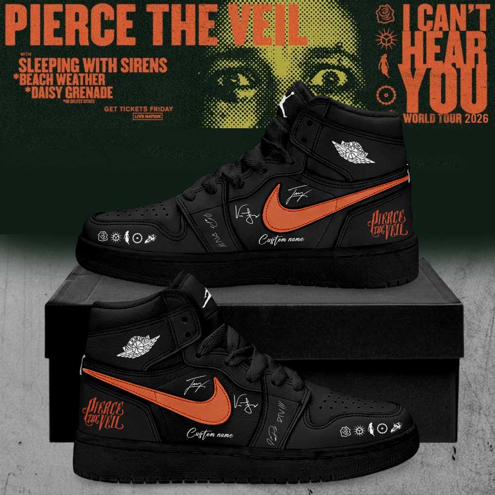 Pierce the Veil I Can’t Hear You World Tour 2026 Signature Custom Name Shoes