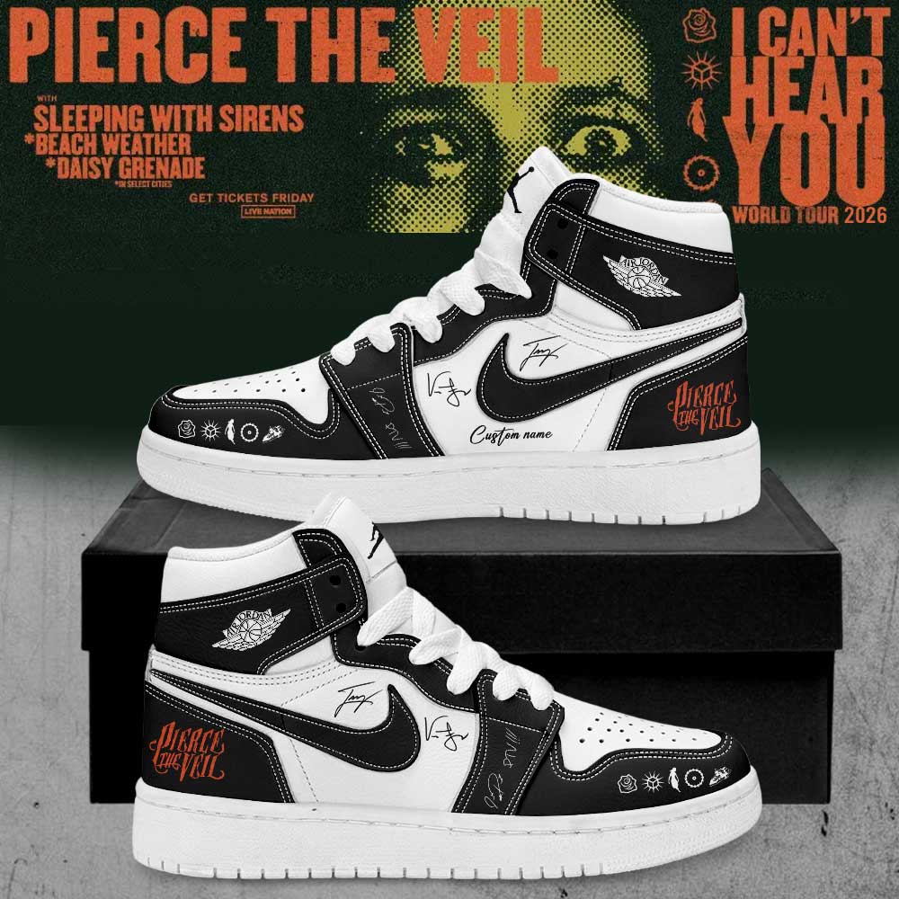 Pierce the Veil I Can’t Hear You World Tour 2026 Signature Custom Name Shoes