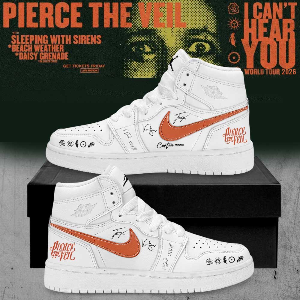Pierce the Veil I Can’t Hear You World Tour 2026 Signature Custom Name Shoes