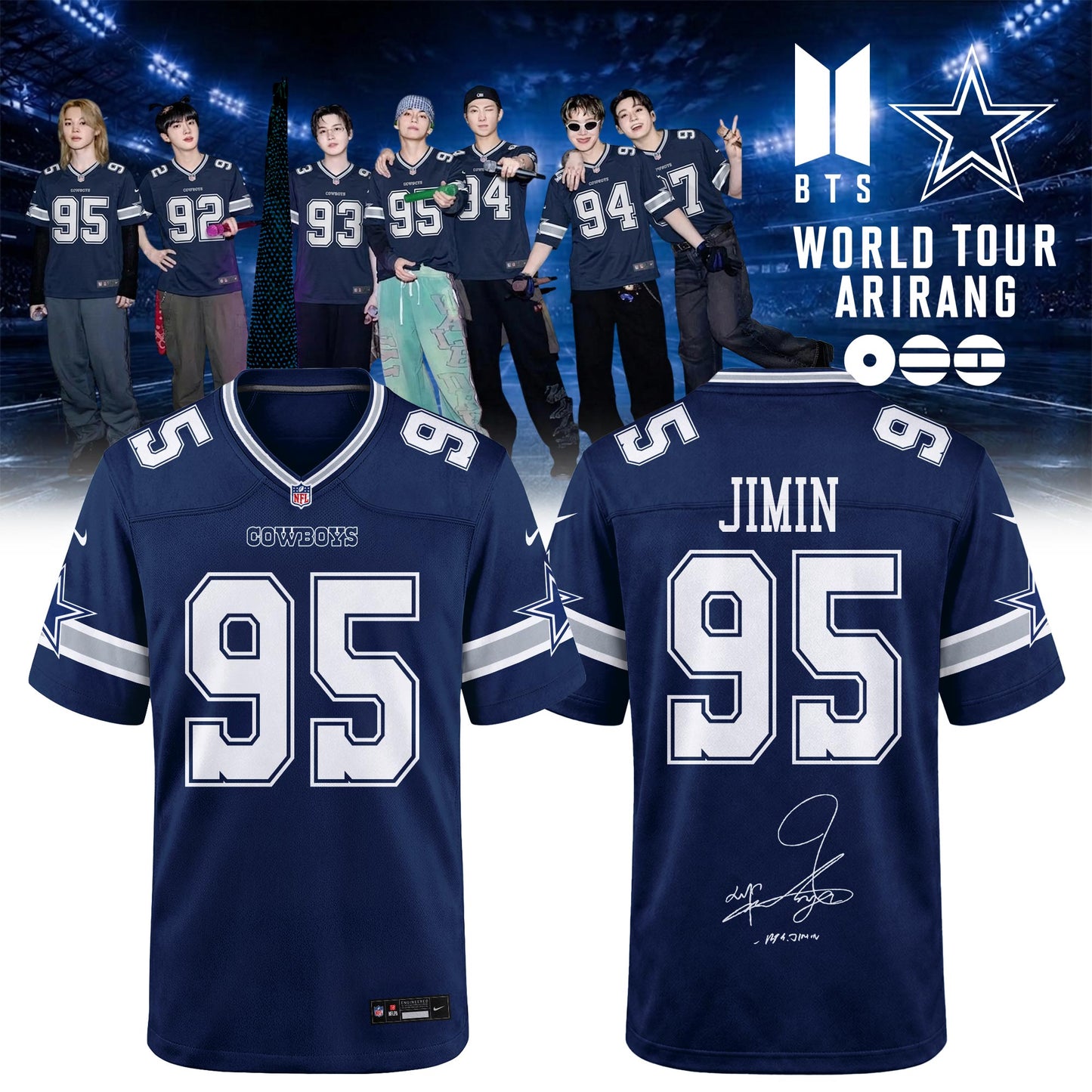 Dallas Cowboys x BTS World Tour 2026 Limited Edition Jersey