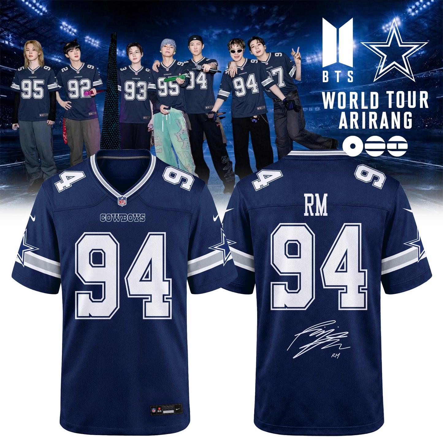Dallas Cowboys x BTS World Tour 2026 Limited Edition Jersey