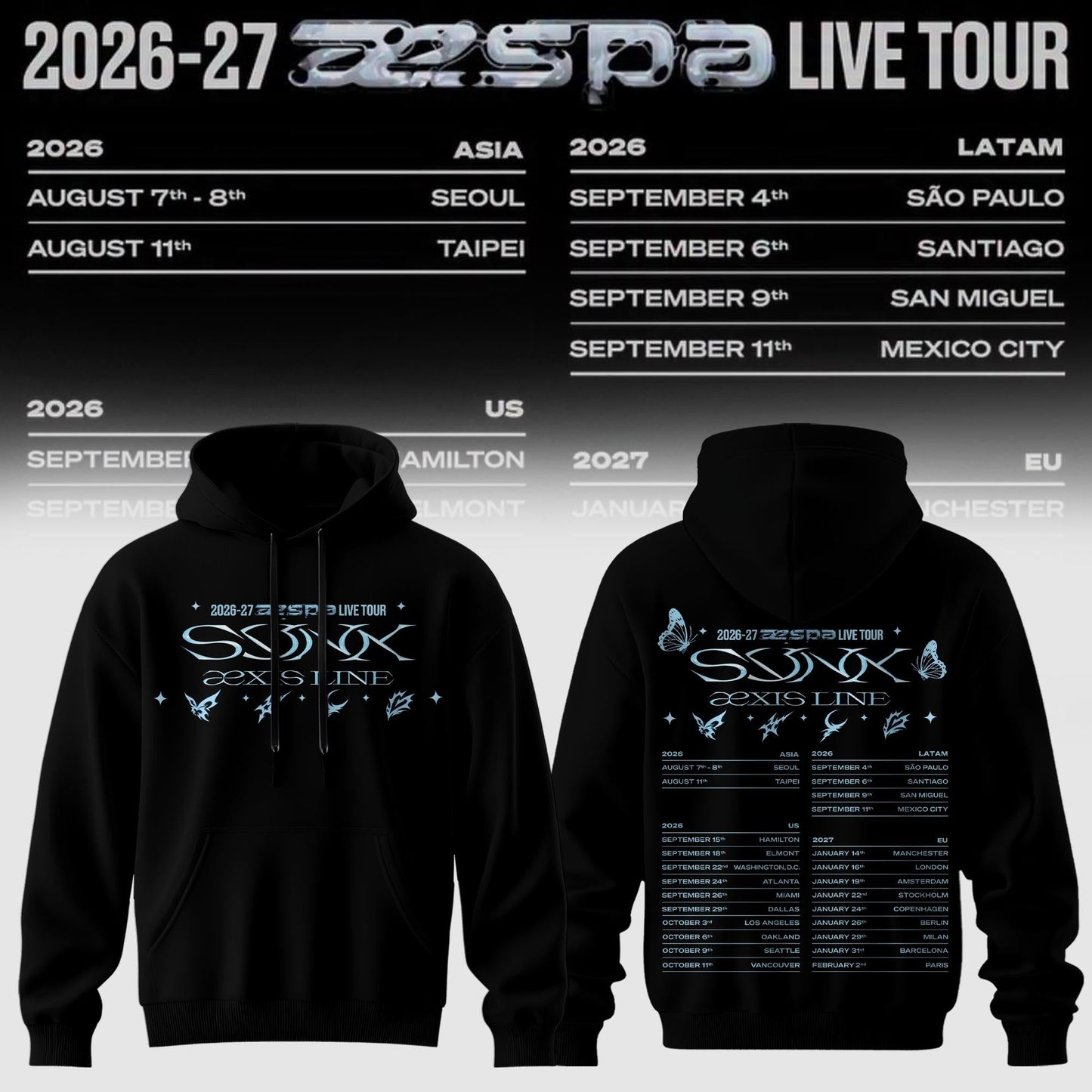 aespa LIVE TOUR Hoodie (BLACK)