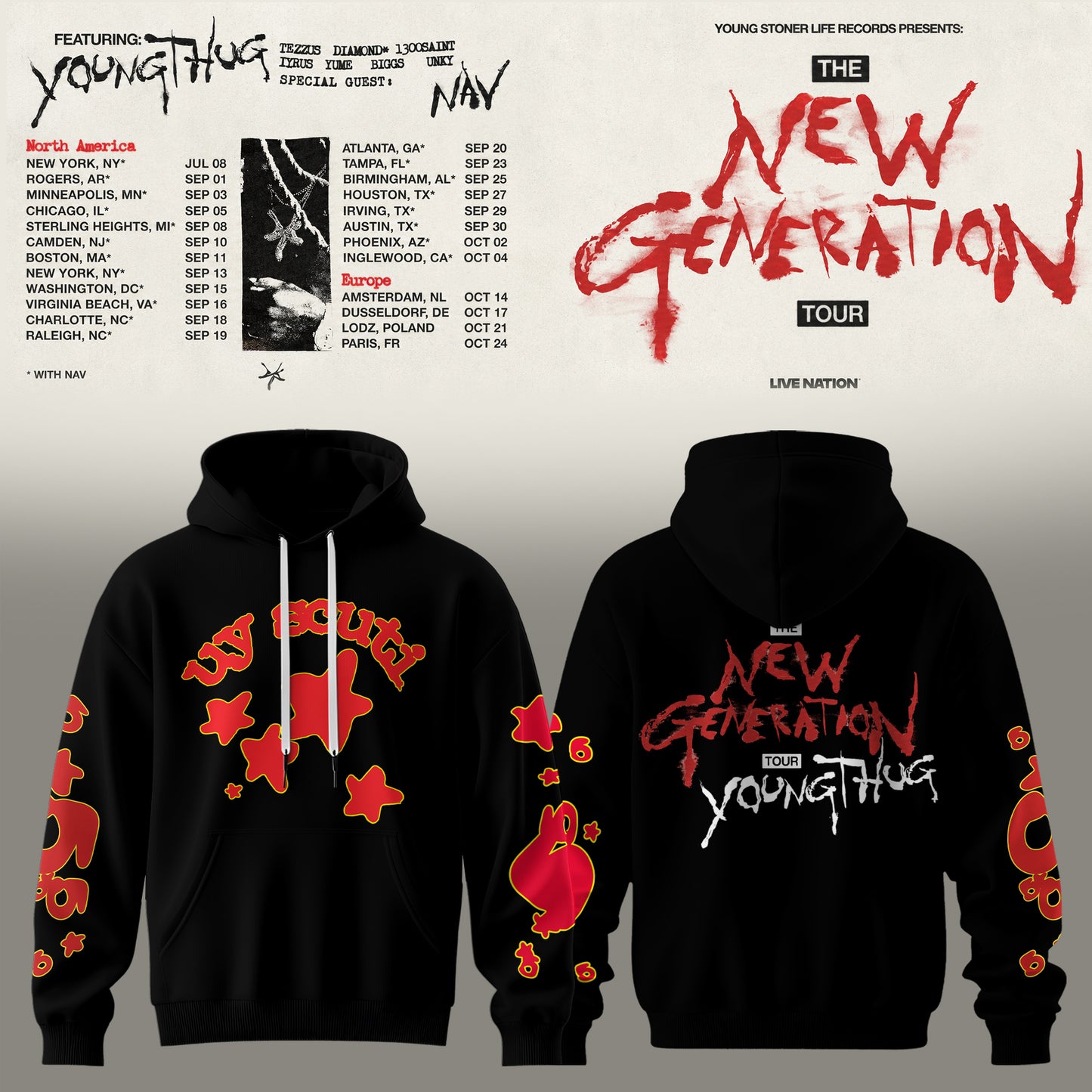 Young Thug – The New Generation World Tour 2026 Limited Hoodie