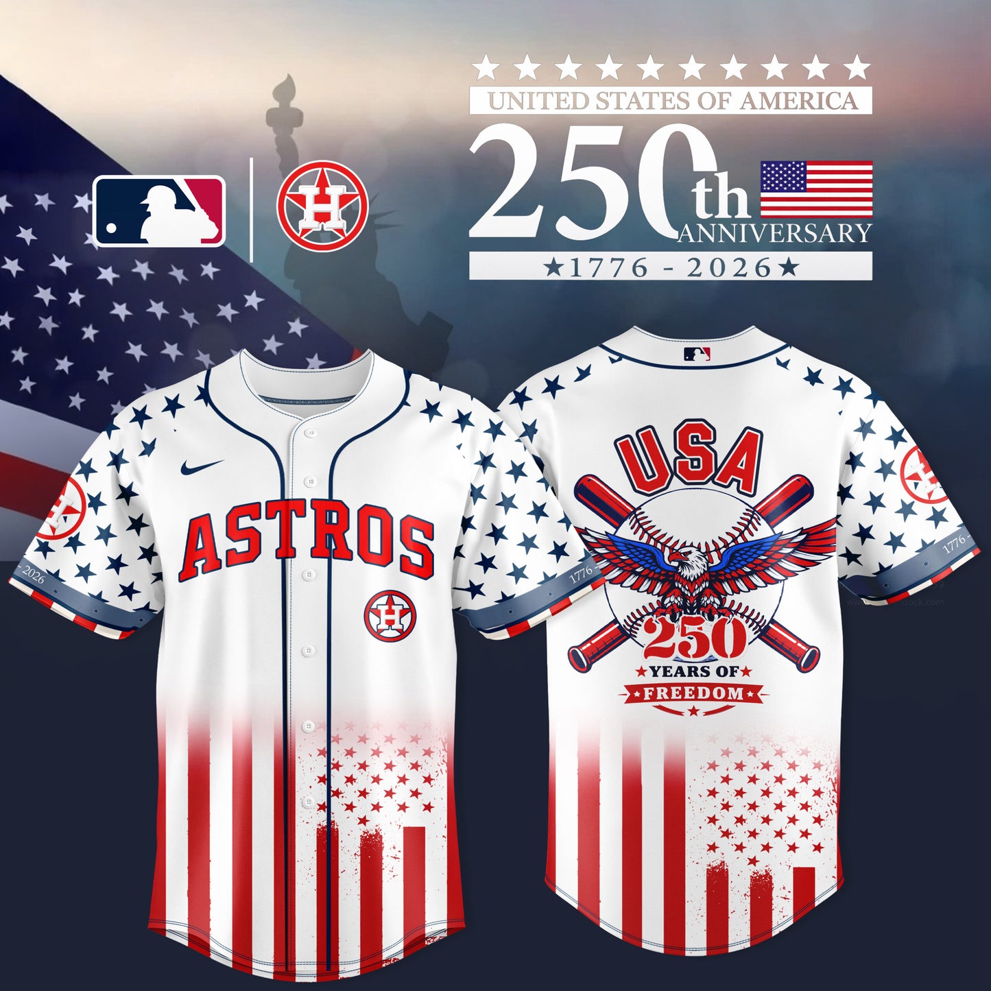 Houston Astros x 250th Anniversary of the United States Jersey