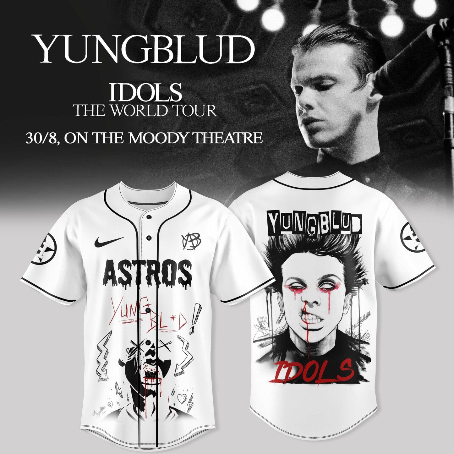 Houston Astros X YUNGBLUD: IDOLS THE WORLD TOUR NA TOUR Merch