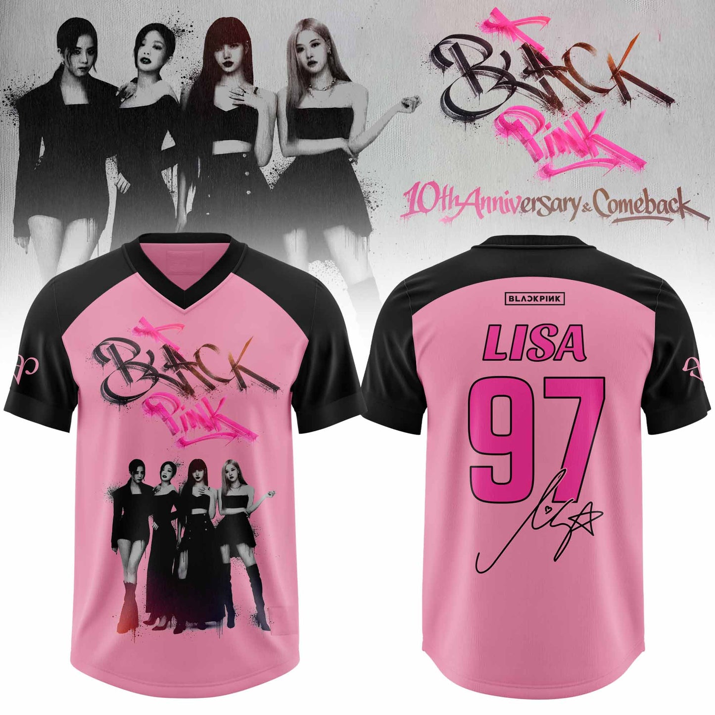 🖤 BLACKPINK “ 10th Anniversary & Comeback 🩷 Football Jersey “ Lisa