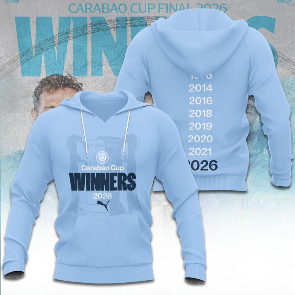 Manchester City Carabao Cup Winner™s 2026 3D Hoodie