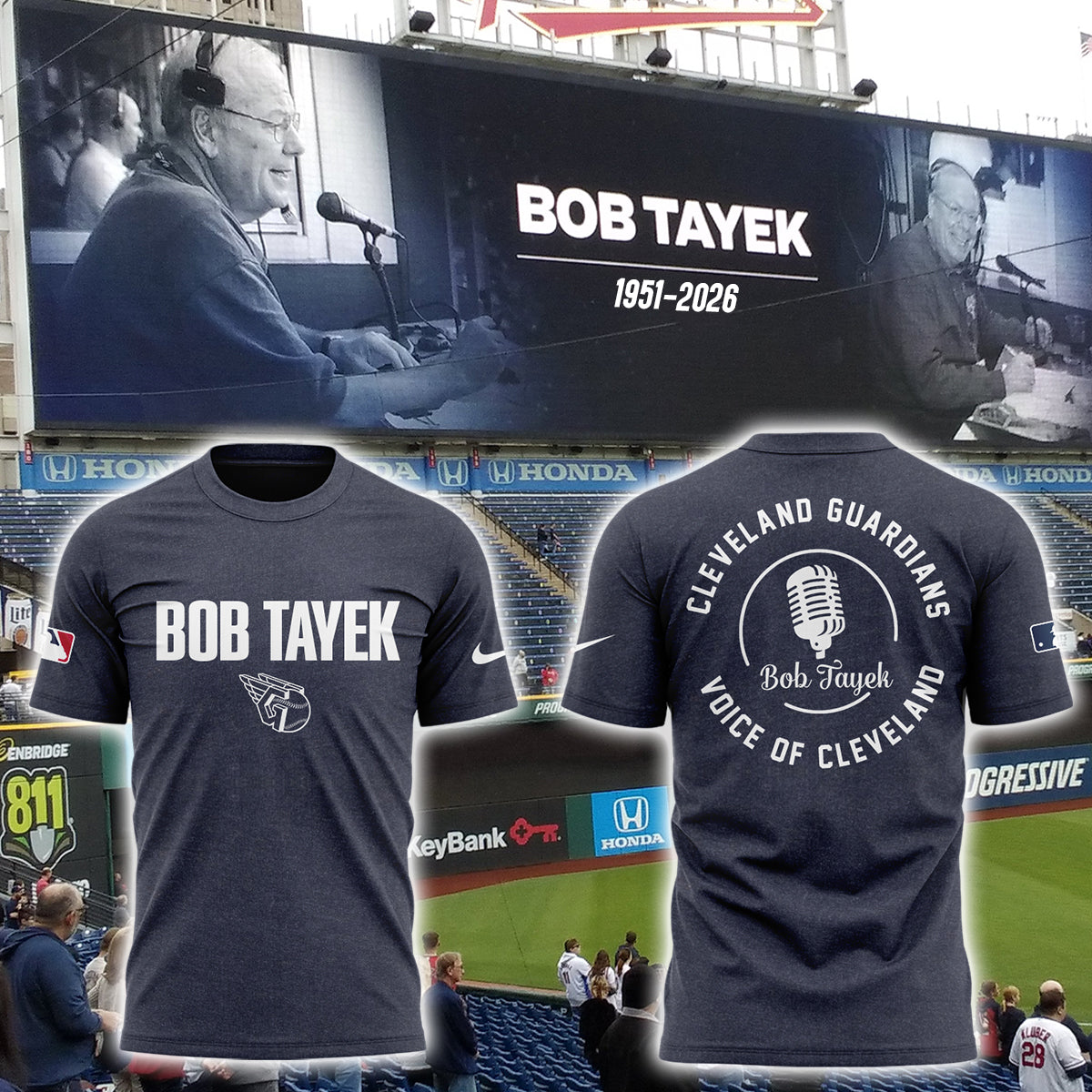 Honoring The Legend, Voice of the Cleveland Bob Tayek TShirt