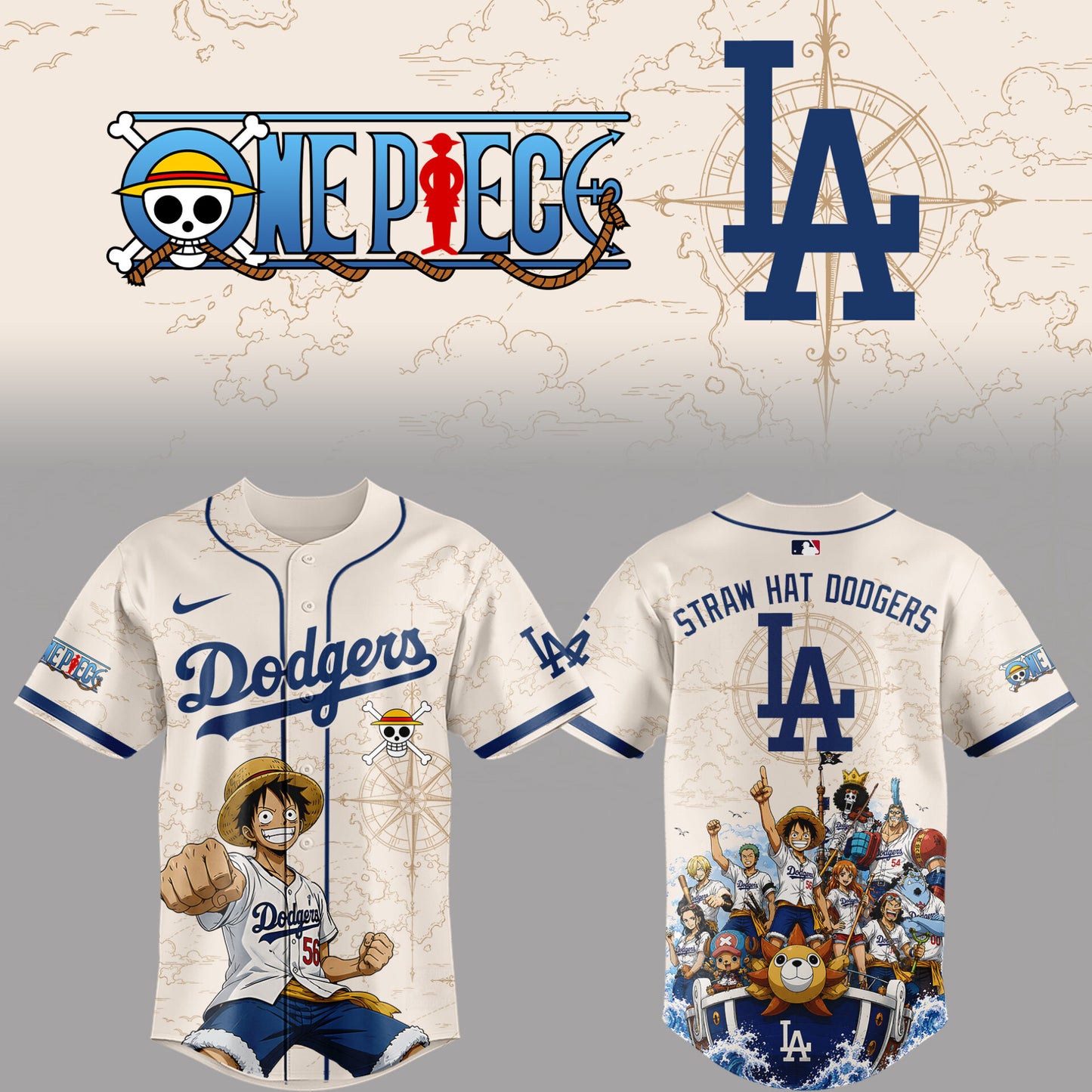 Los Angeles Dodgers x One Piece 2026 Limited Edition Jersey