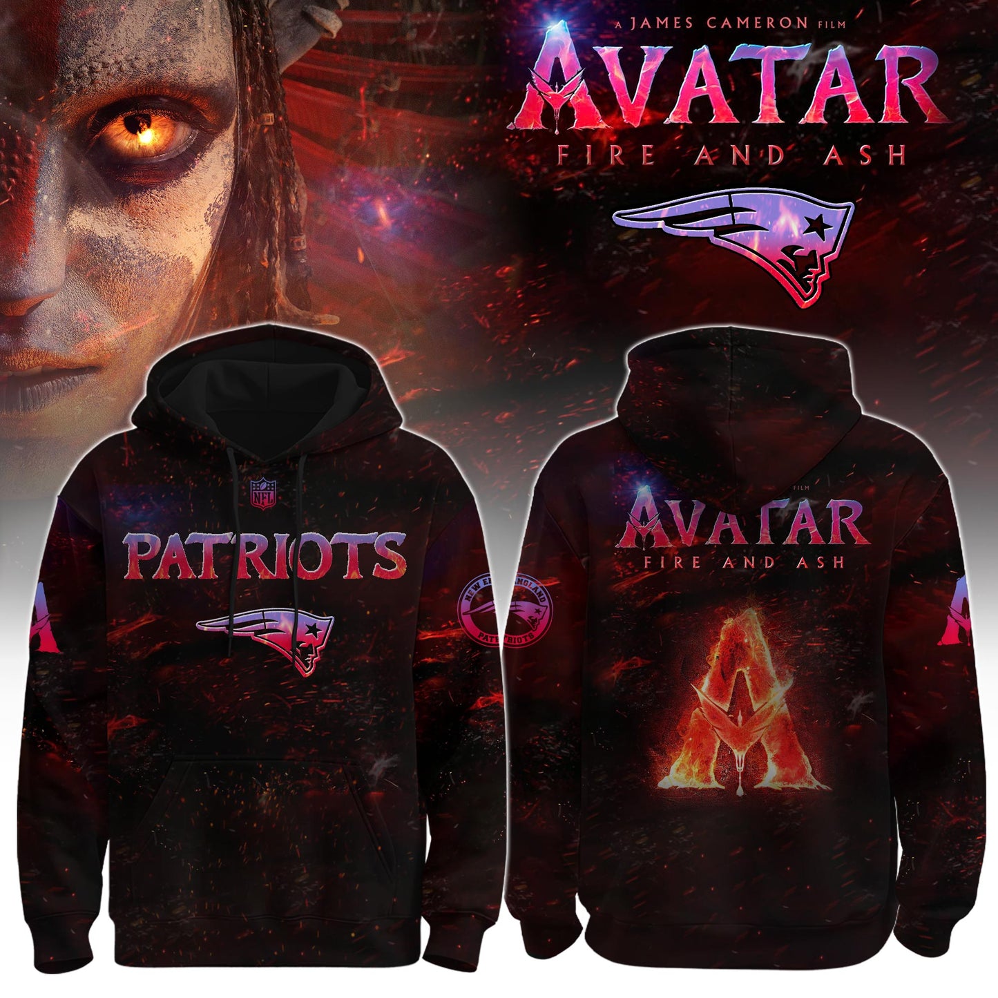 New England Patriots x Avatar 3 Fire and Ash� Editions Limited +Selling Out Fast