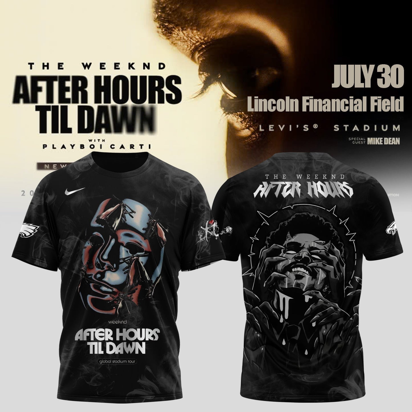 Philadelphia Eagles x After Hours Til Dawn 2025 “ The Weeknd Shirt