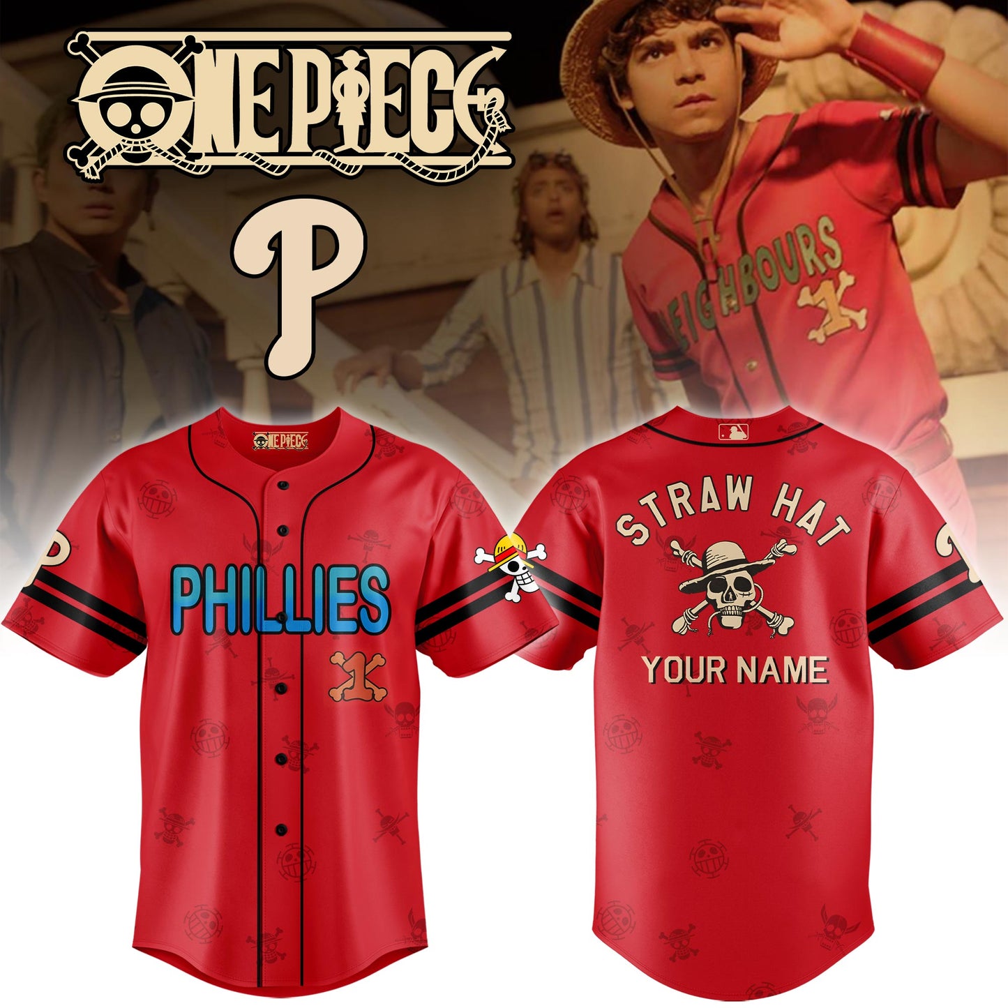 P Phillies x One Piece Film Jersey Limited Edition + Selling Out Fast