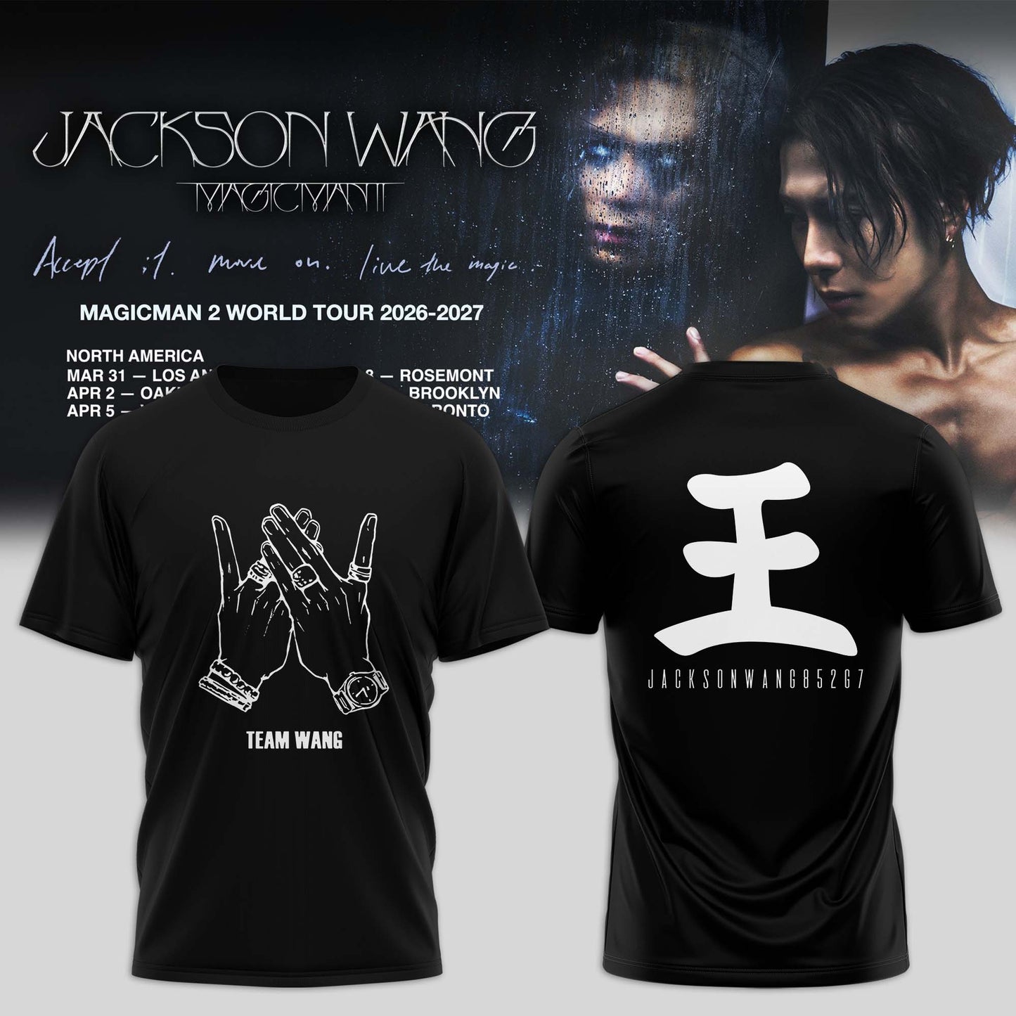 JACKSON WANG “ MAGICMAN 2 WORLD TOUR Limited T-shirt
