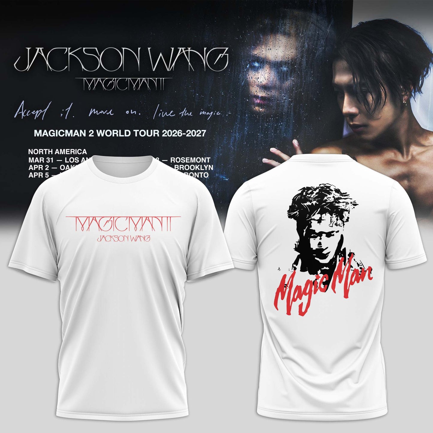 JACKSON WANG “ MAGICMAN 2 WORLD TOUR Limited T-shirt
