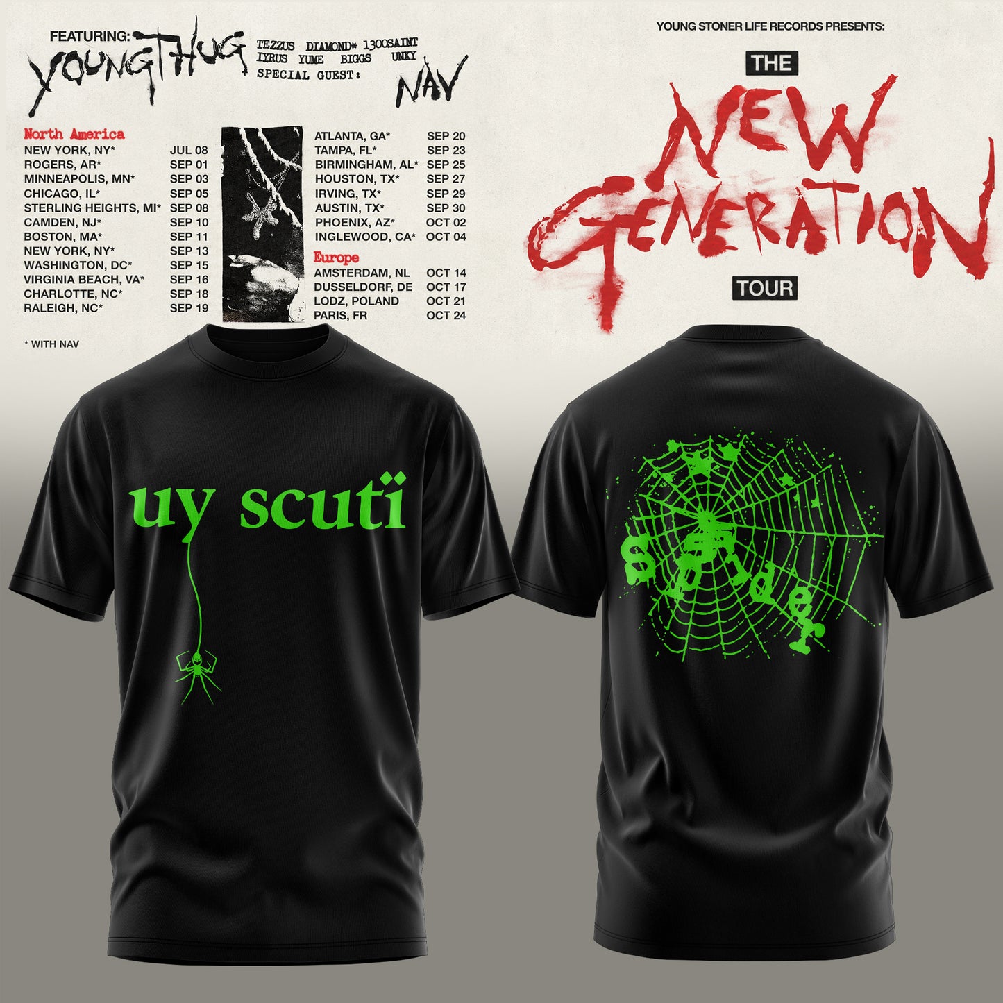 Young Thug – The New Generation World Tour 2026 Limited Tshirt