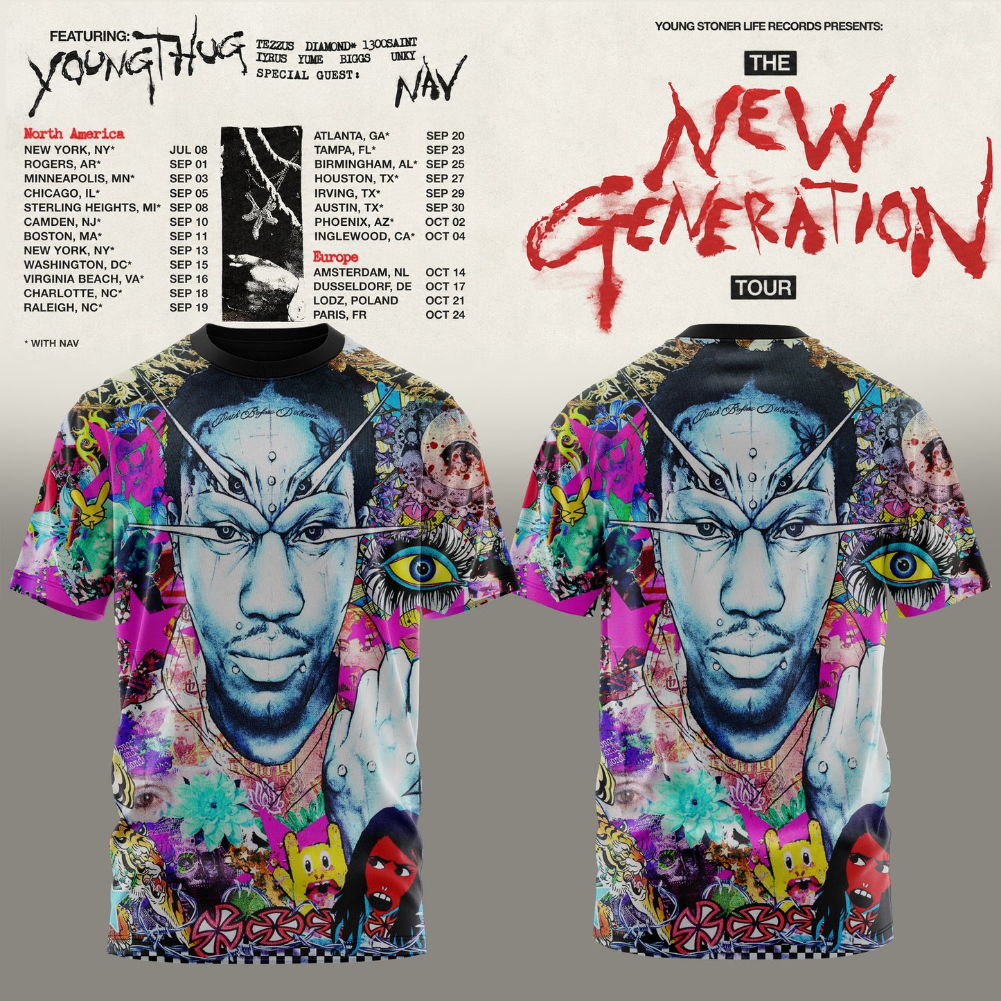 Young Thug – The New Generation World Tour 2026 Limited Tshirt