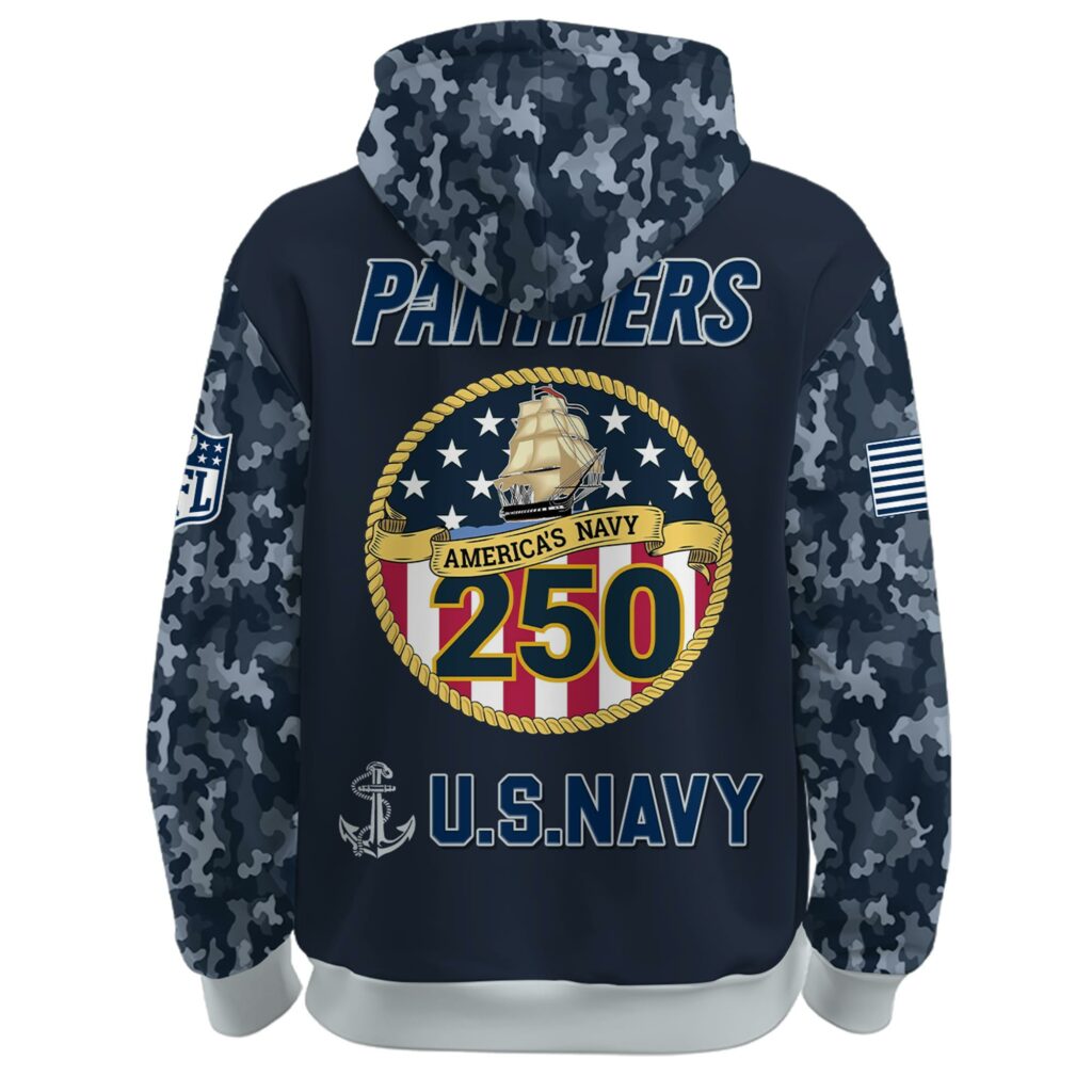 Carolina Panthers Navy 250th Birthday Hoodie Limited Edions