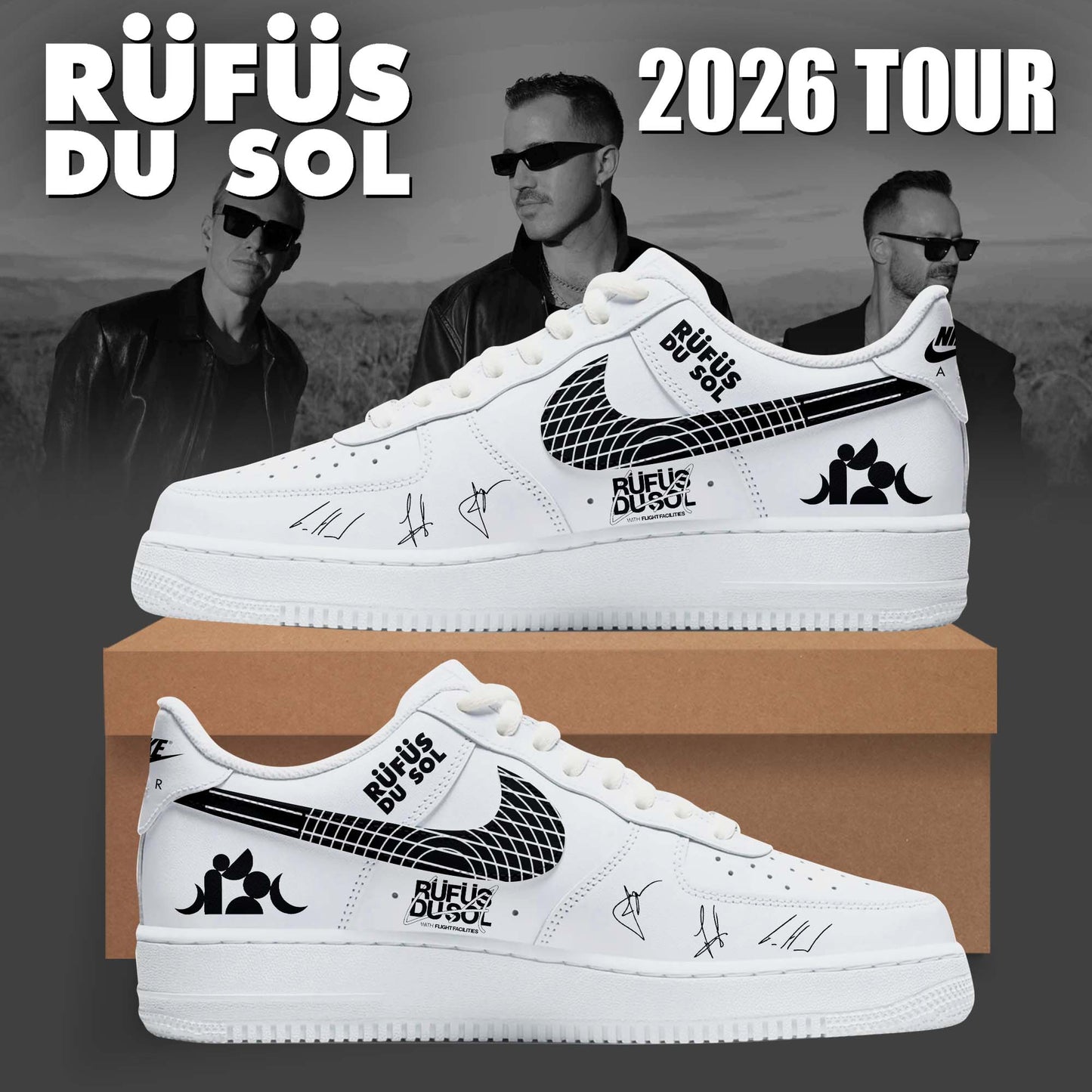 Nike Air Force 1: RÜFÜS DU SOL Inhale Exhale Collection Limited Tour Drop 2026