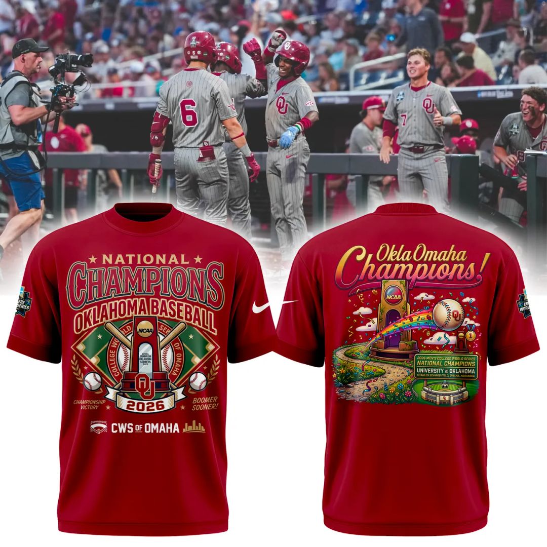 Oklahoma Sooners 2026 NCAA Baseball National Champions Tshirt