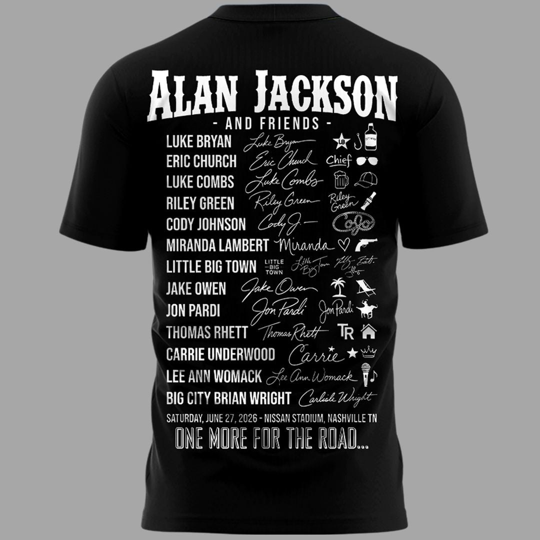 Exclusive Version Alan Jackson "Last Call... The Finale" Black Tshirt 2026