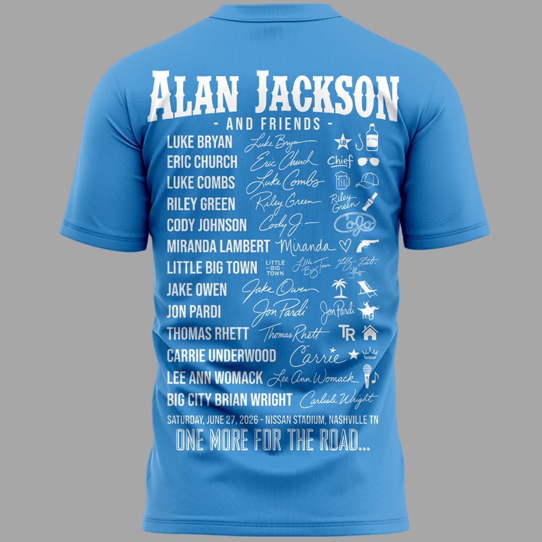 Exclusive Version Alan Jackson "Last Call... The Finale" Black Tshirt 2026