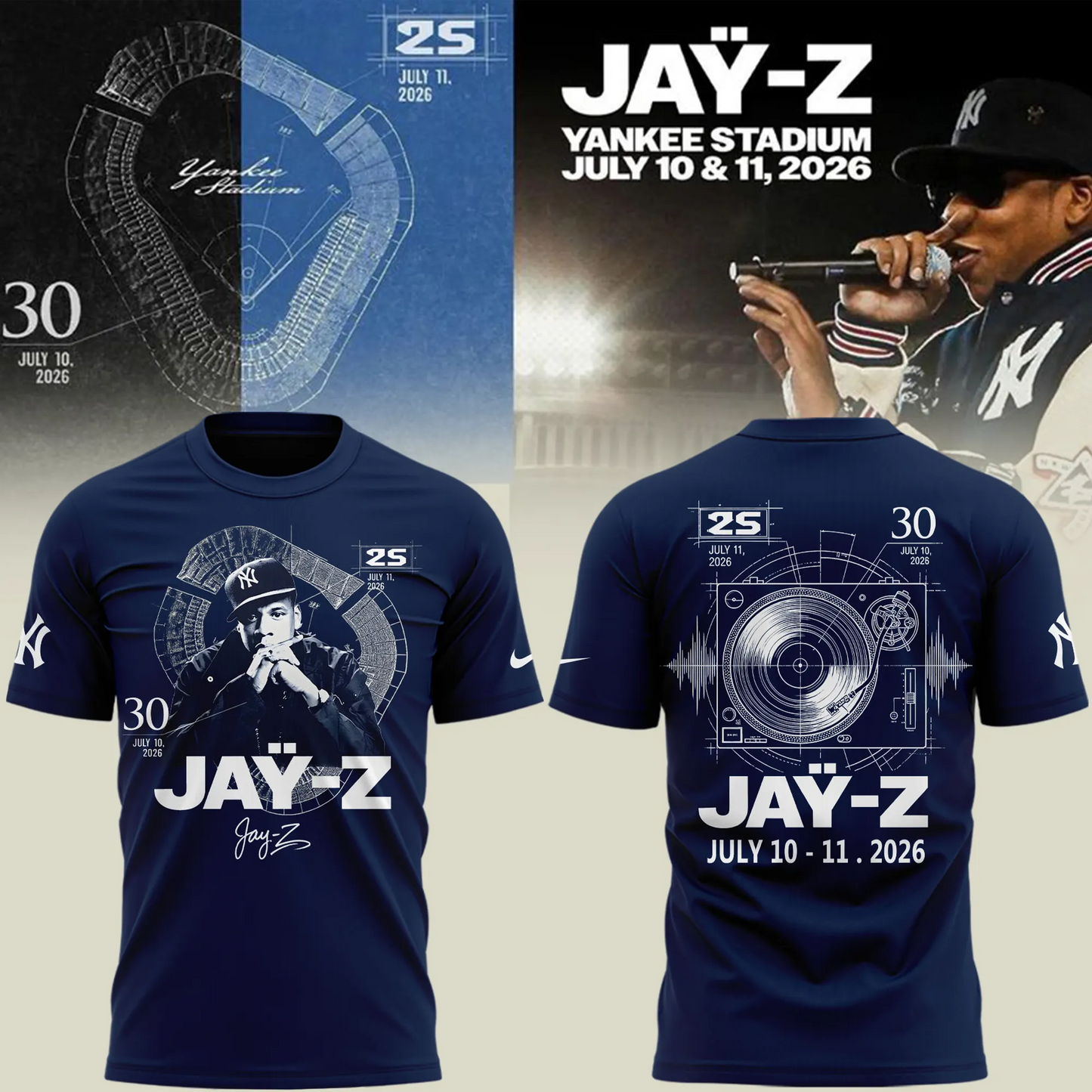 NYY x JAŸ-Z Tshirt Limited Edition 2026