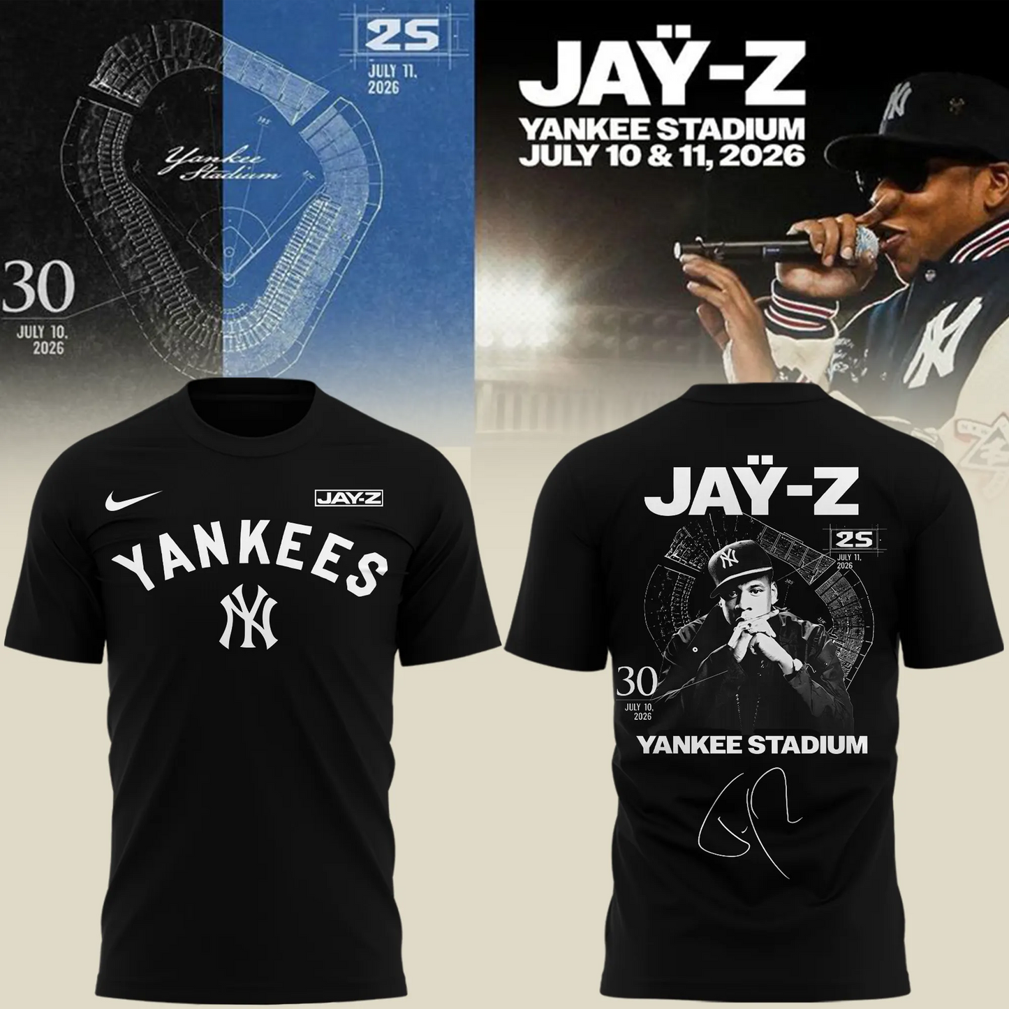 NYY x JAŸ-Z Tshirt Limited Edition 2026