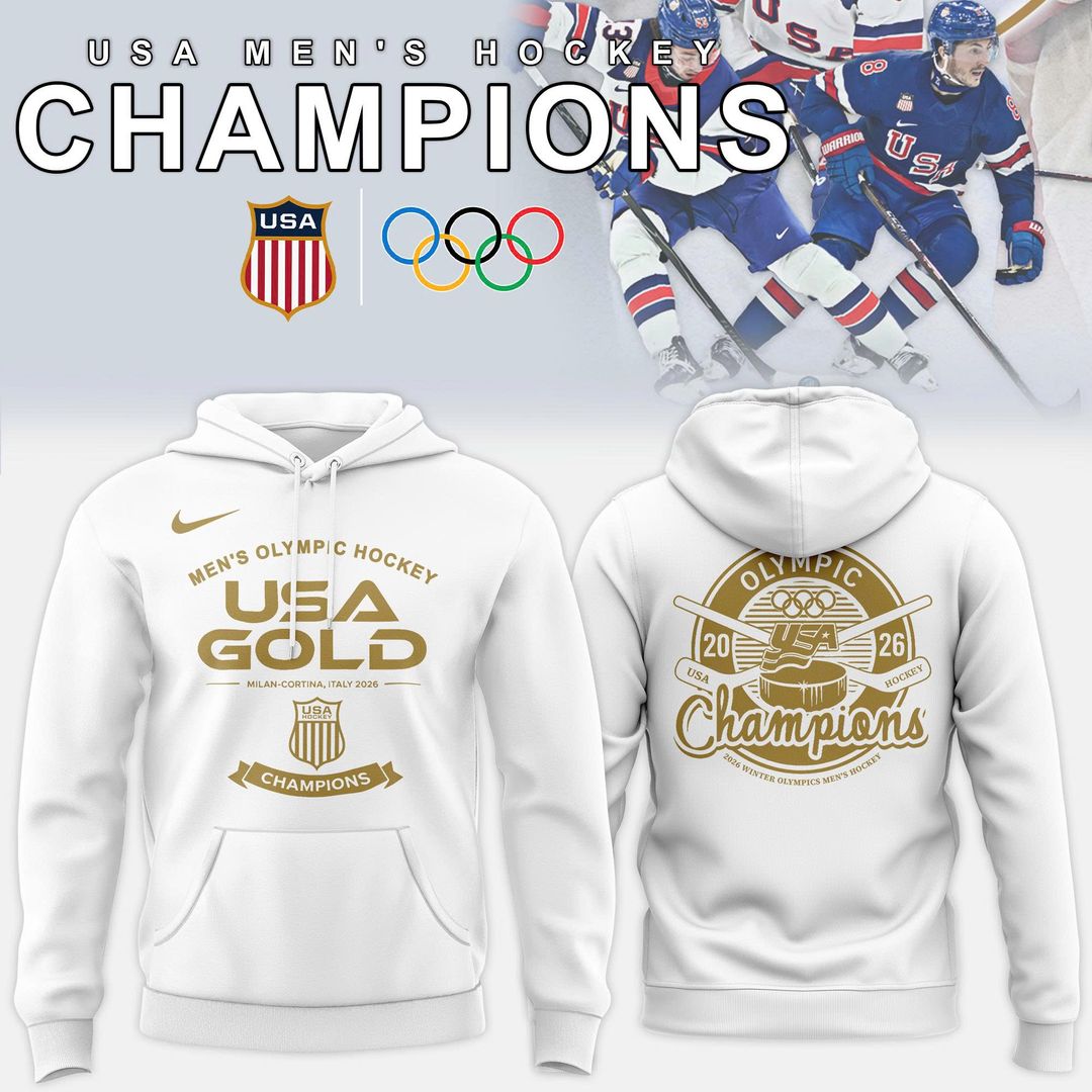 USA Men™s Ice Hockey Team Olympic 2026 Champions Hoodie