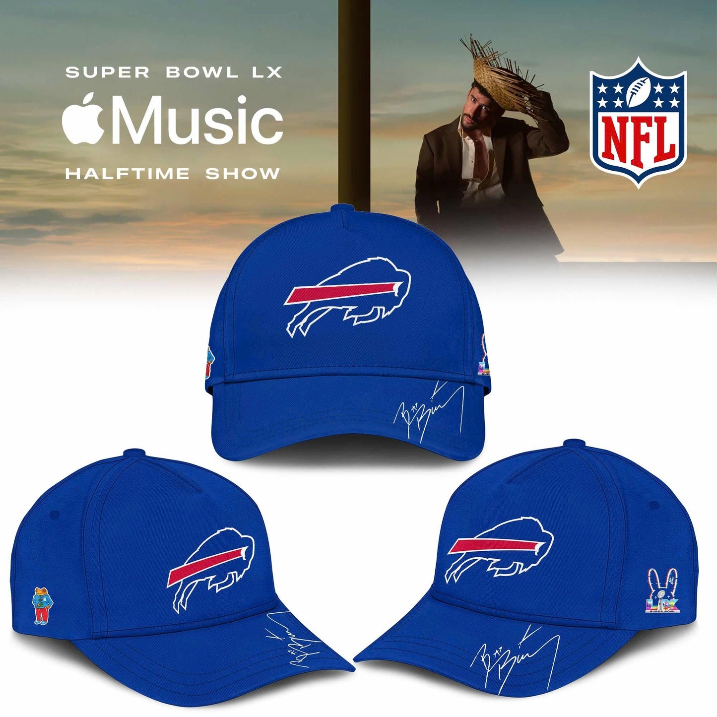 ALL TEAM NFL x Bad Bunny Super Bowl 2026 Combo Hoodie V2