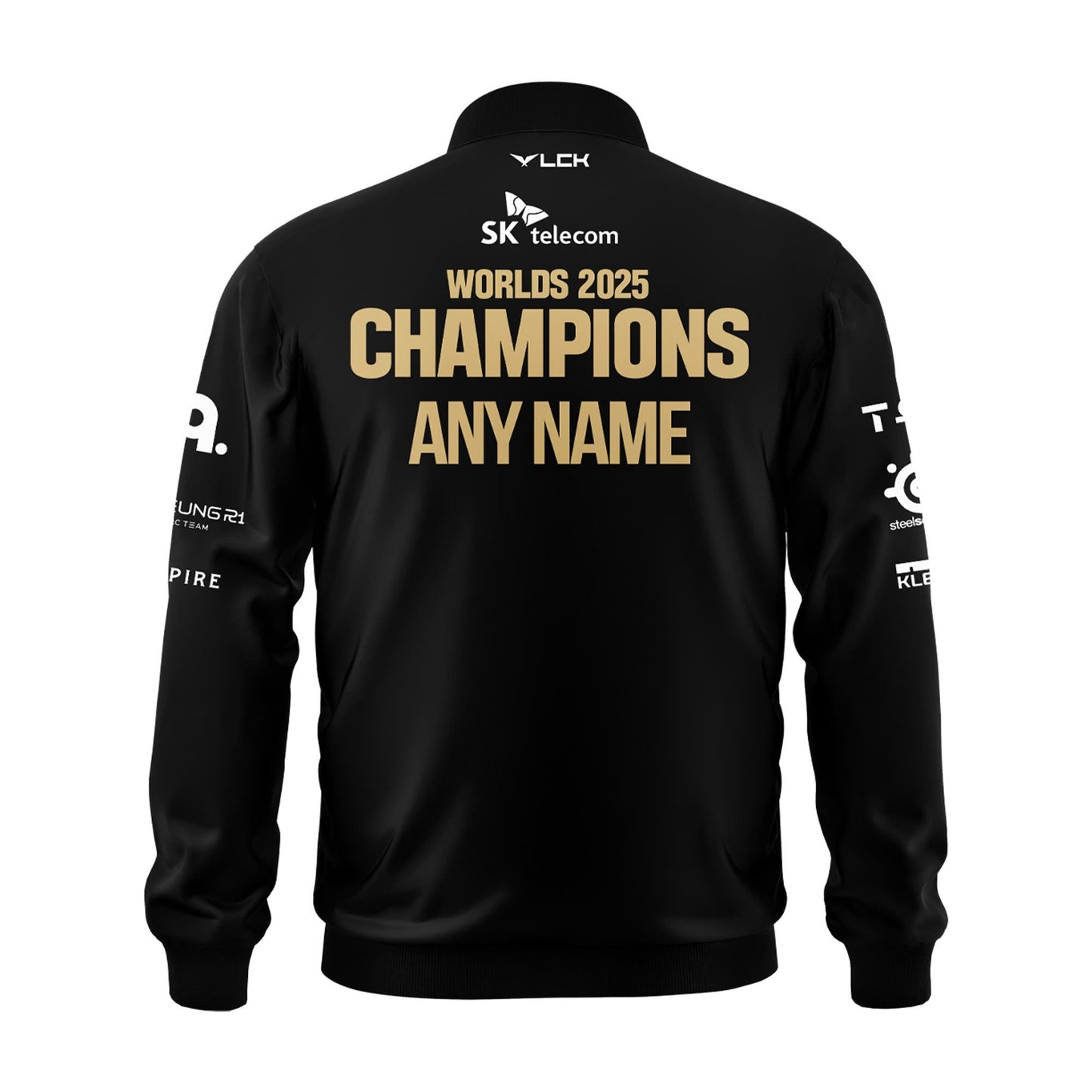 Limited Edition 𝐁𝐀𝐂𝐊-𝐓𝐎-𝐁𝐀𝐂𝐊-𝐓𝐎-𝐁𝐀𝐂𝐊 𝐖𝐎𝐑𝐋𝐃 𝐂𝐇𝐀𝐌𝐏𝐈𝐎𝐍𝐒 2025 T1 Worlds Zip Bomber