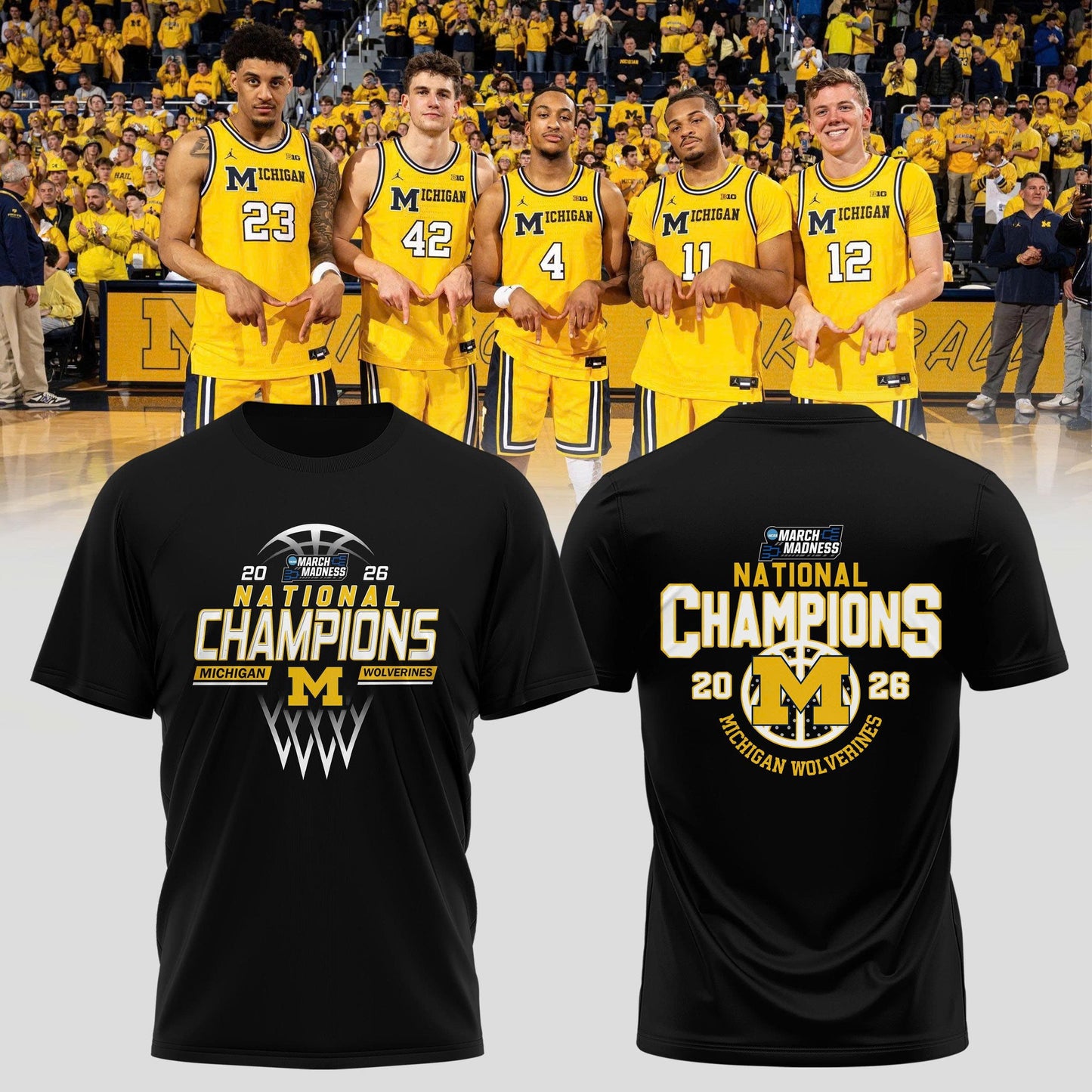 ðŸ†ï¸Michigan Wolverines “ 2026 National Champions T Shirt